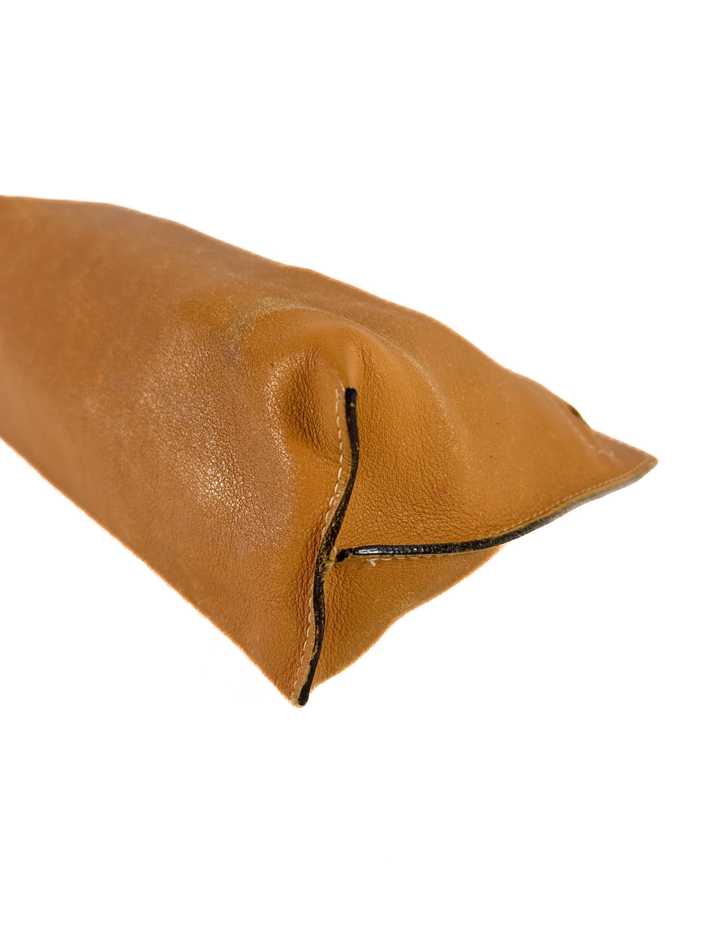 Loewe brown leather vintage zip pouch