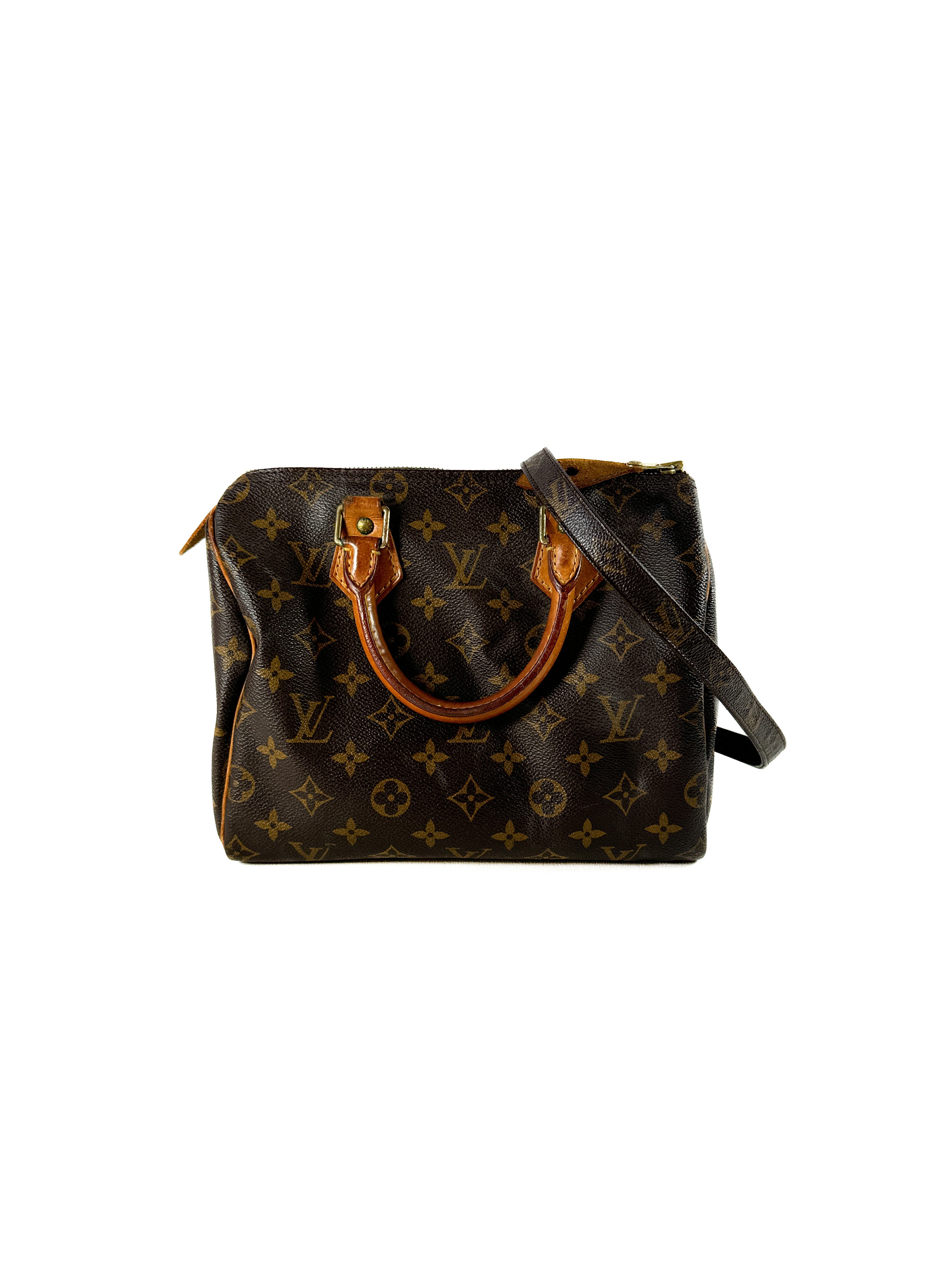 Louis Vuitton monogram speedy 25 SD0929 w/vintage strap