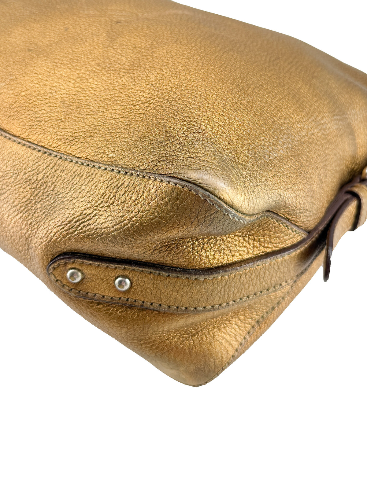 Prada gold metallic leather shoulder bag *as is*