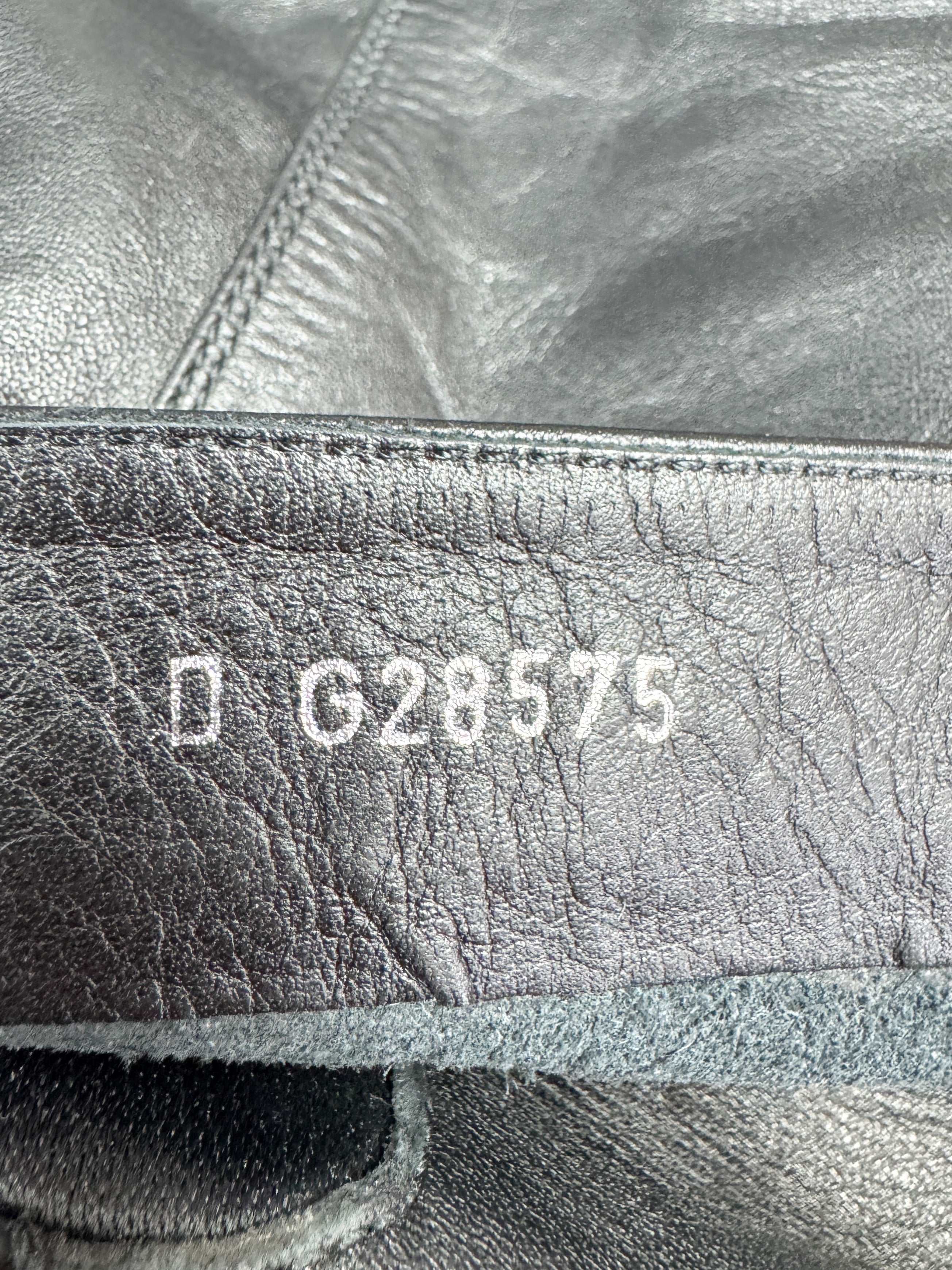 Chanel black leather interlocking CC Ascot knee high boots size 39.5 D G28575