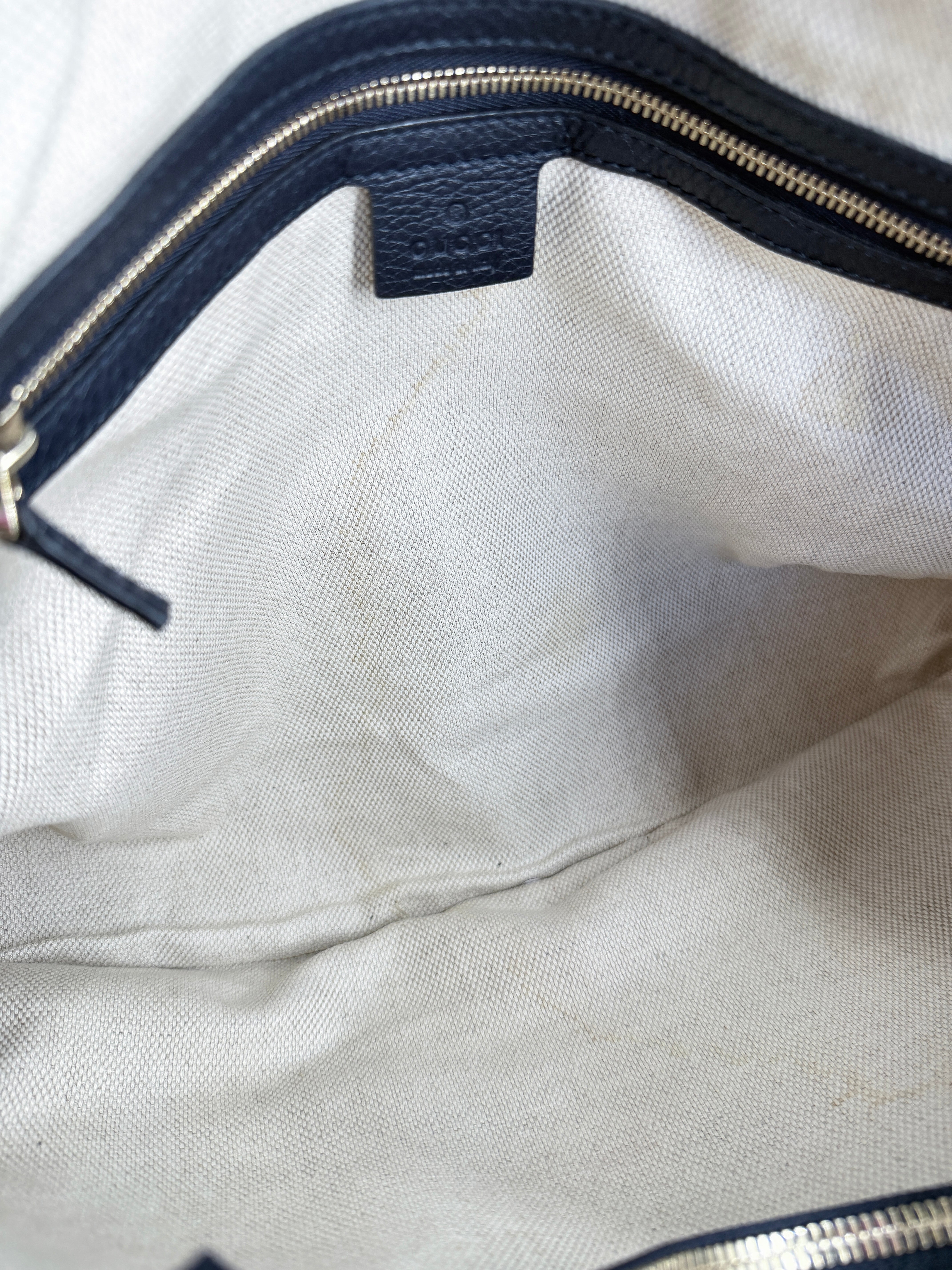 Gucci dark navy Soho Working tote 308363213317