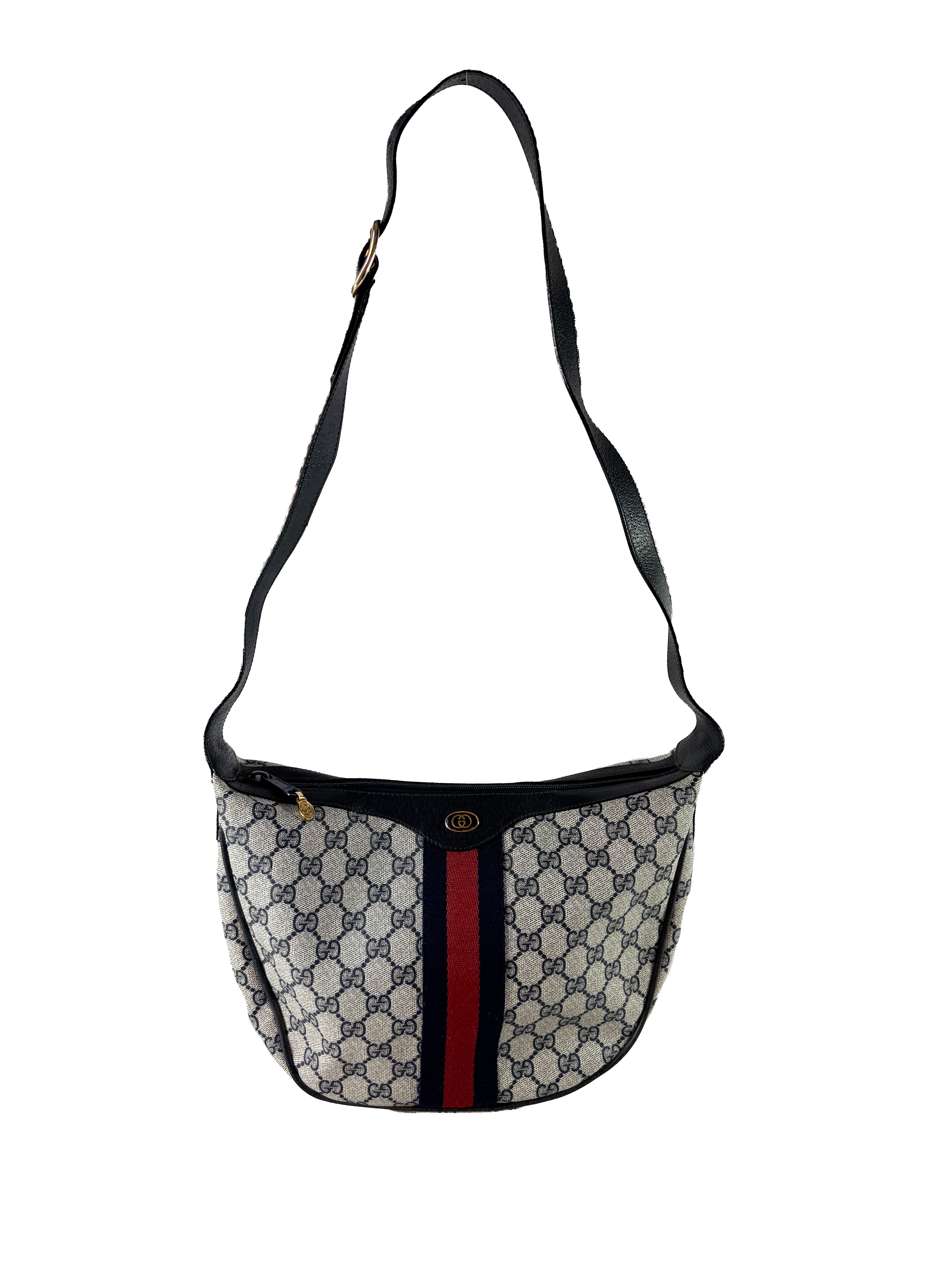 Gucci navy GG sherry line shoulder bag