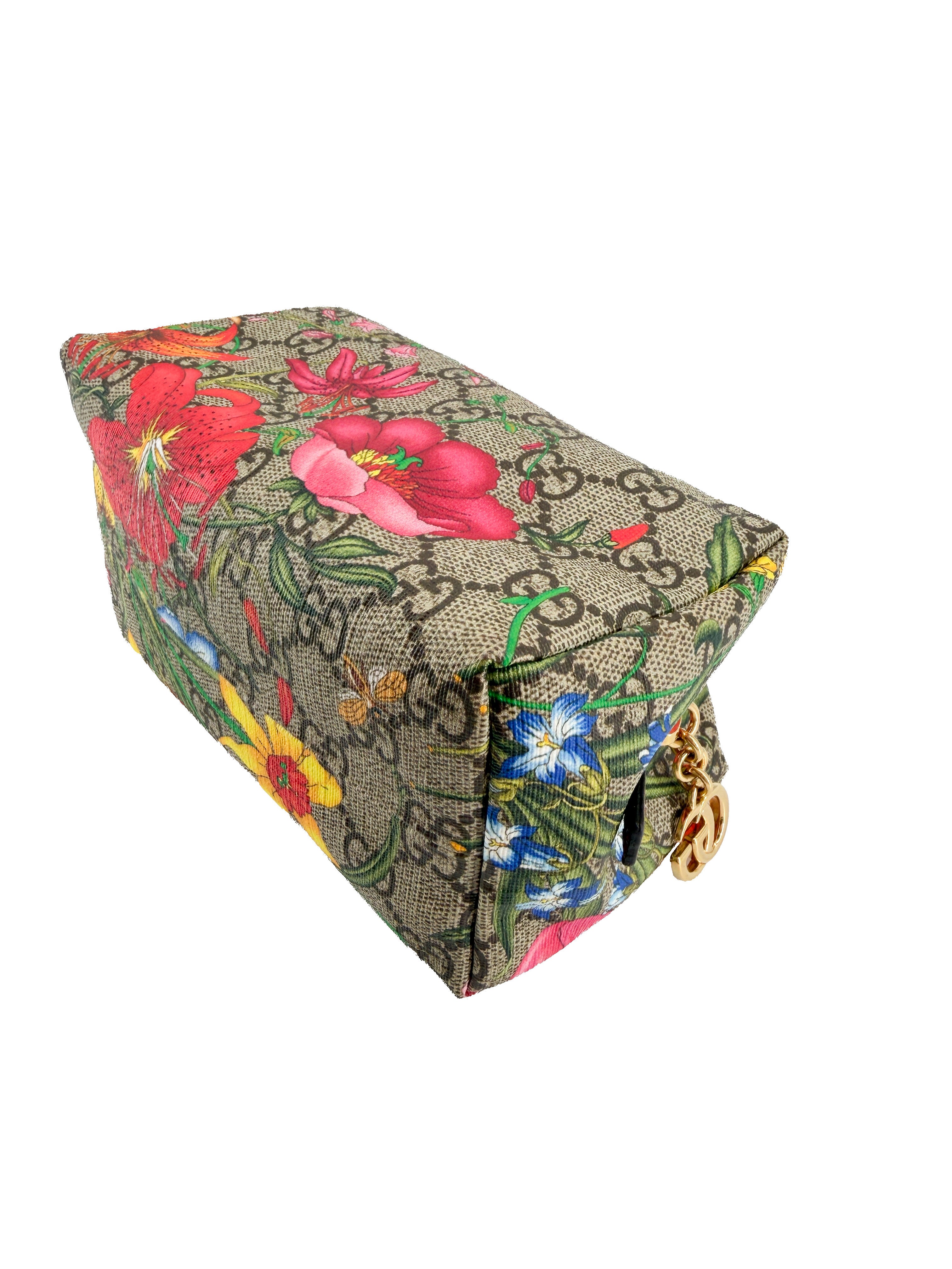 Gucci GG Supreme floral zip pouch 5483932778