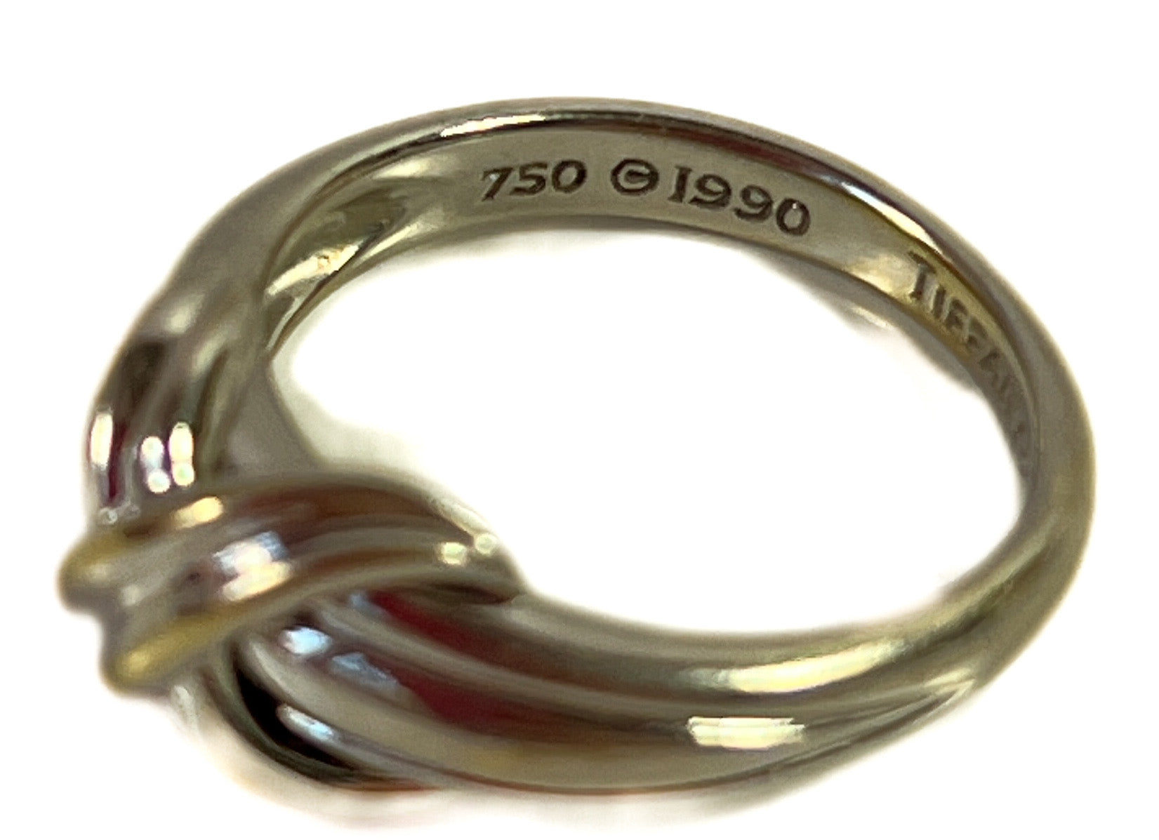 Tiffany & Co signature X 18k white gold ring