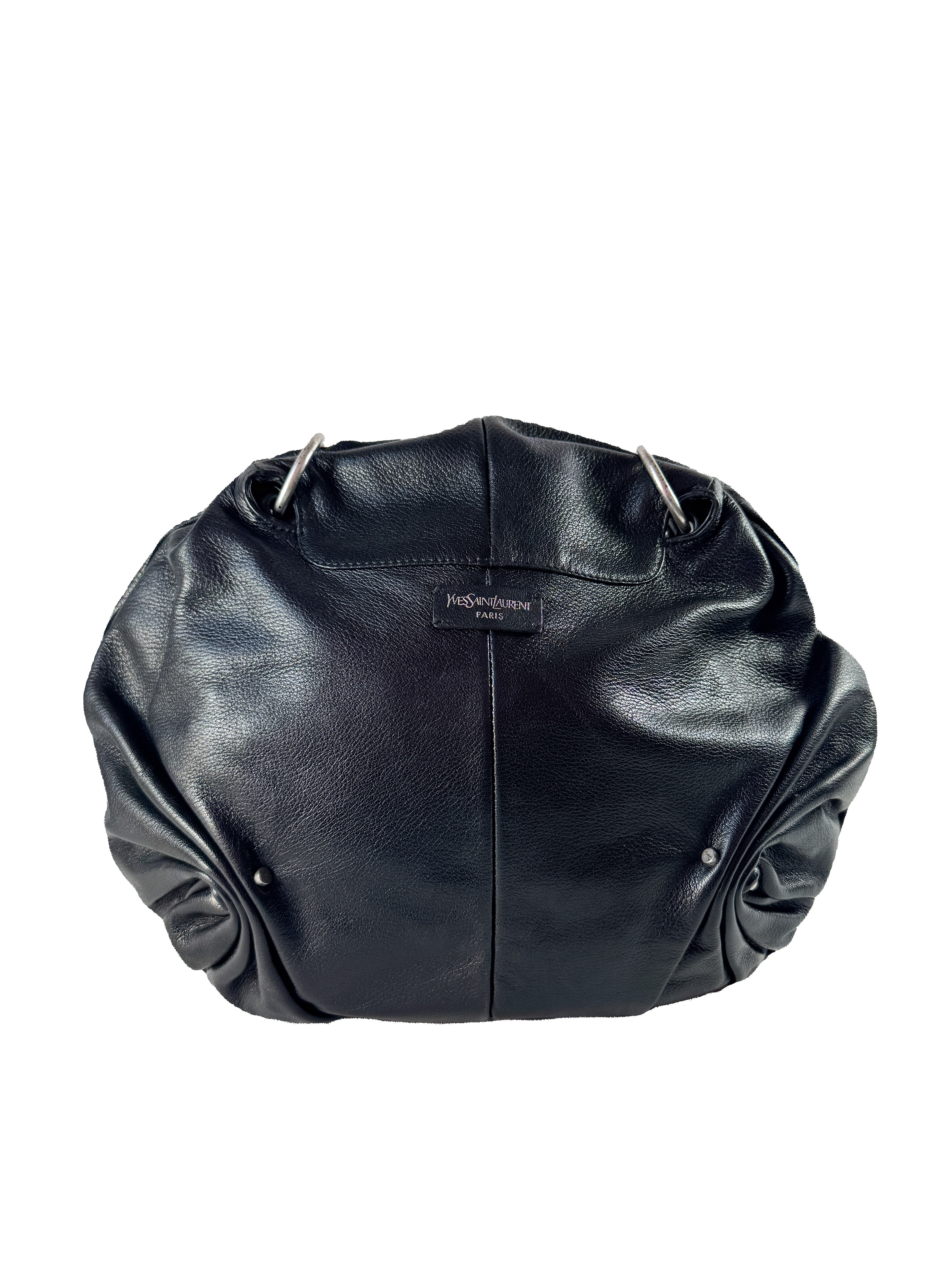 Yves Saint Laurent black leather vintage crossbody 121629 205118