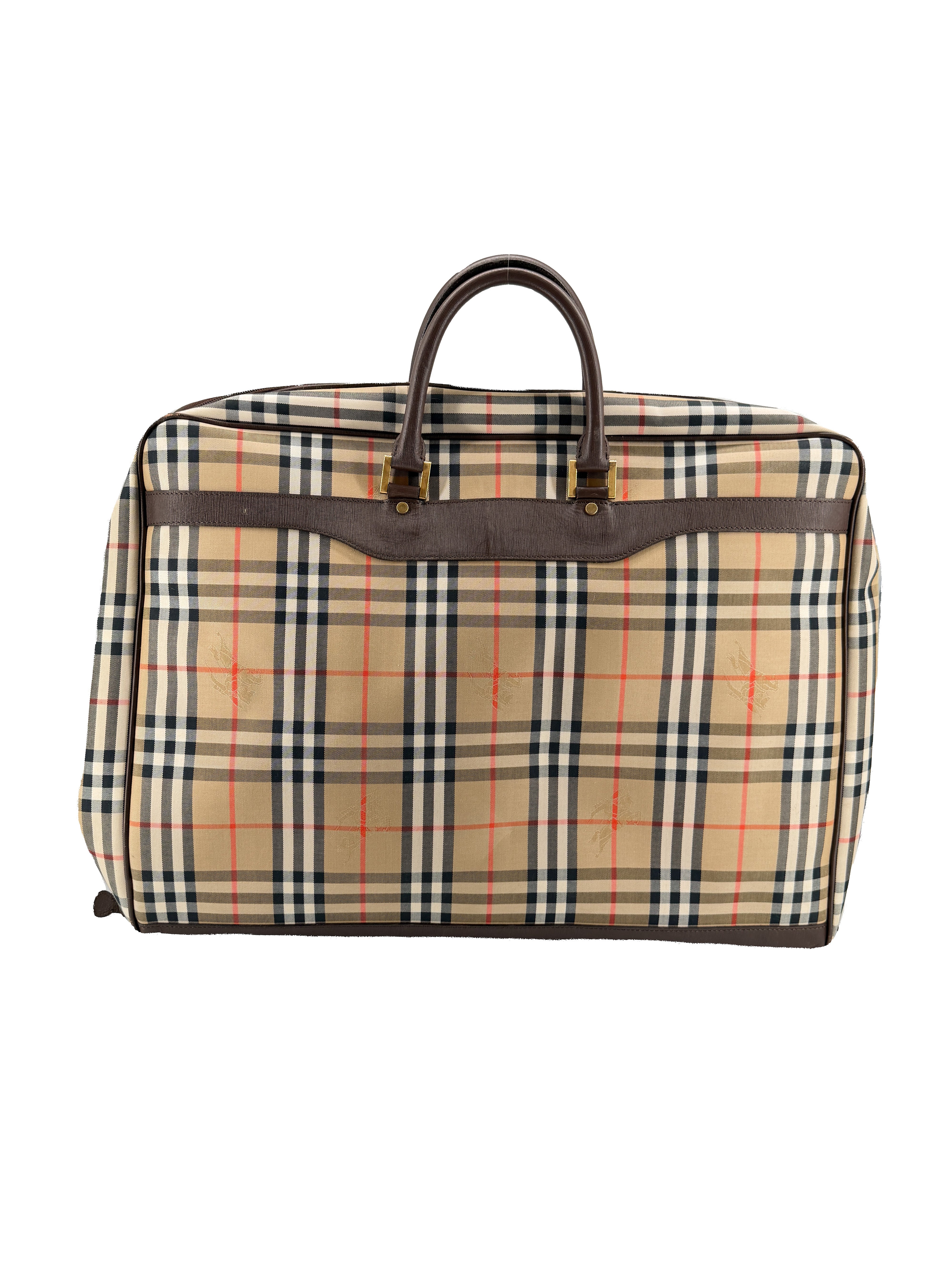 Burberry vintage brown trimmed foldable garment bag