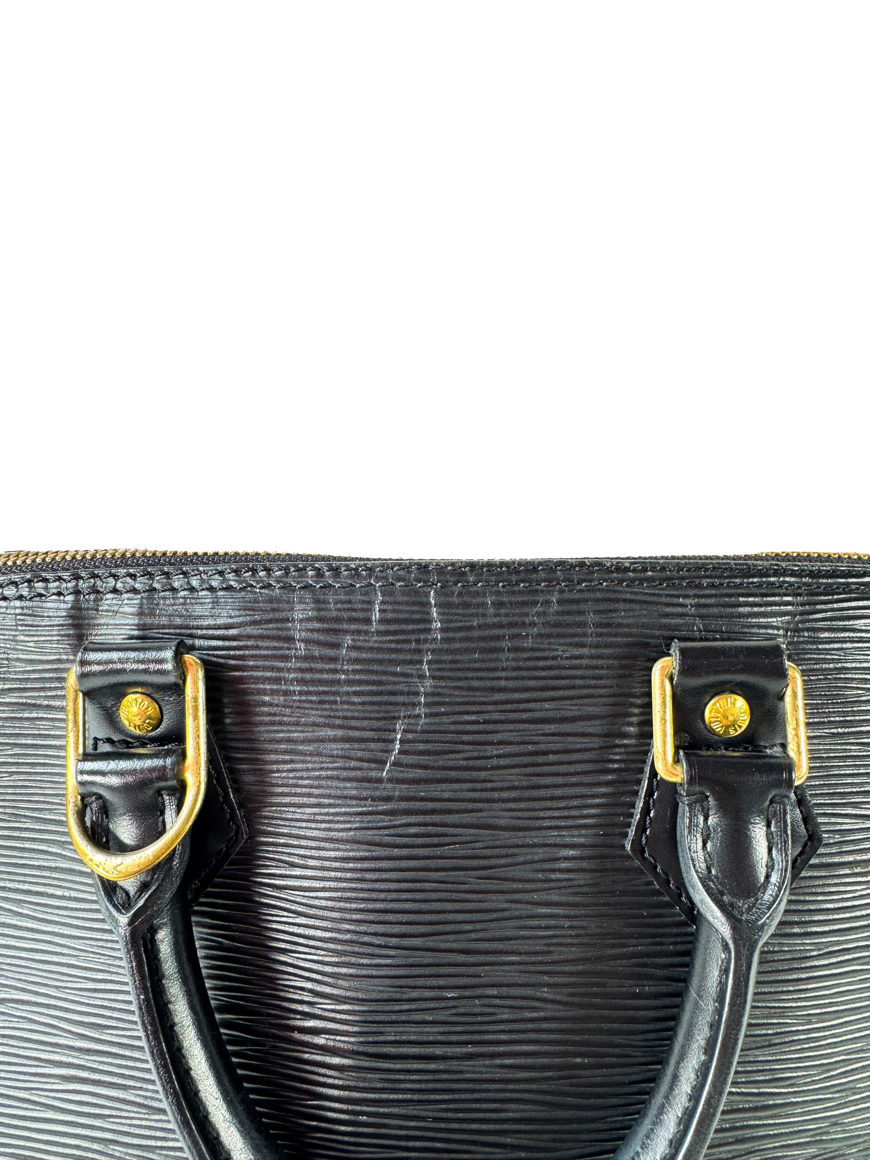 Louis Vuitton black leather Epi Alma FL1002