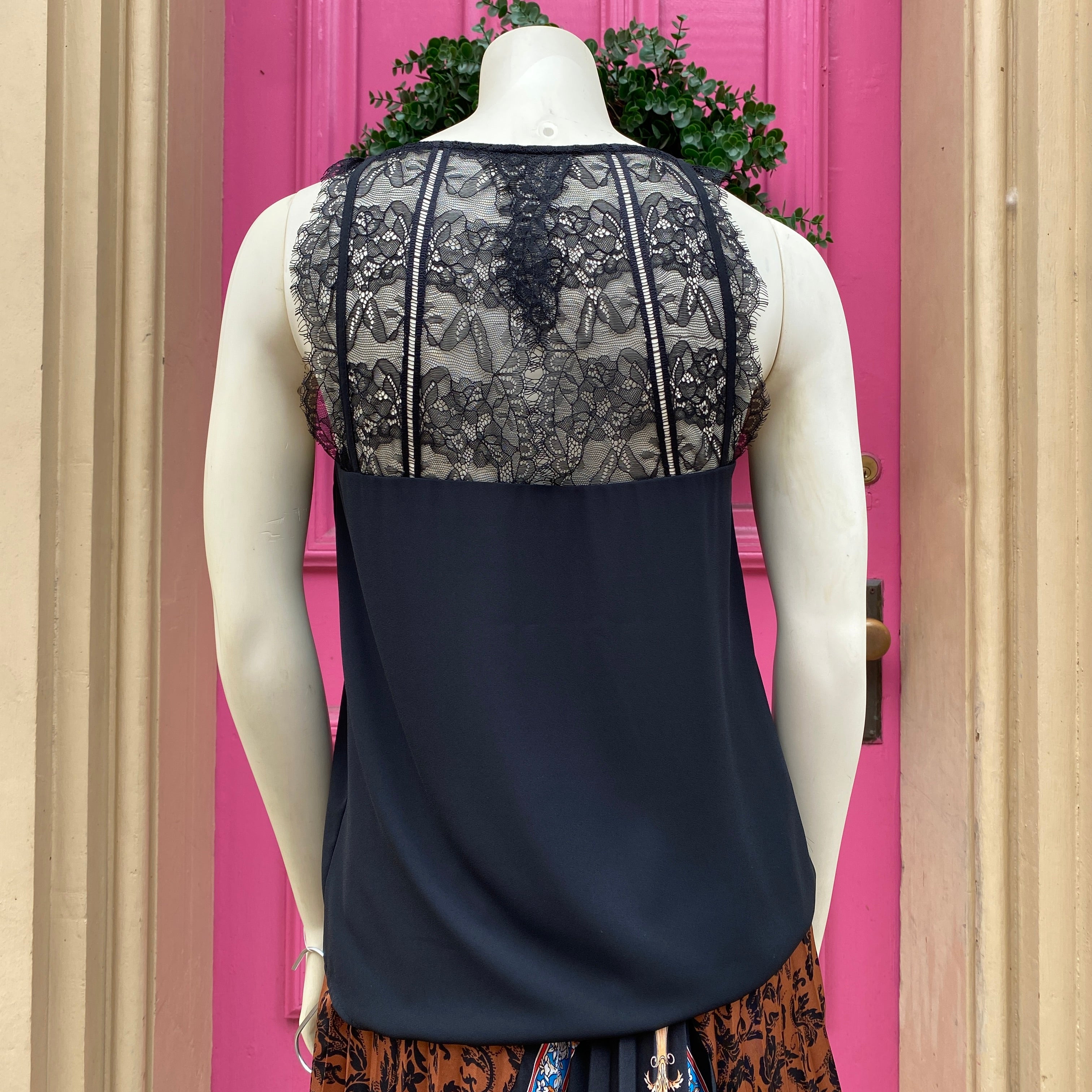 Loft black lacey tank top size XXSP