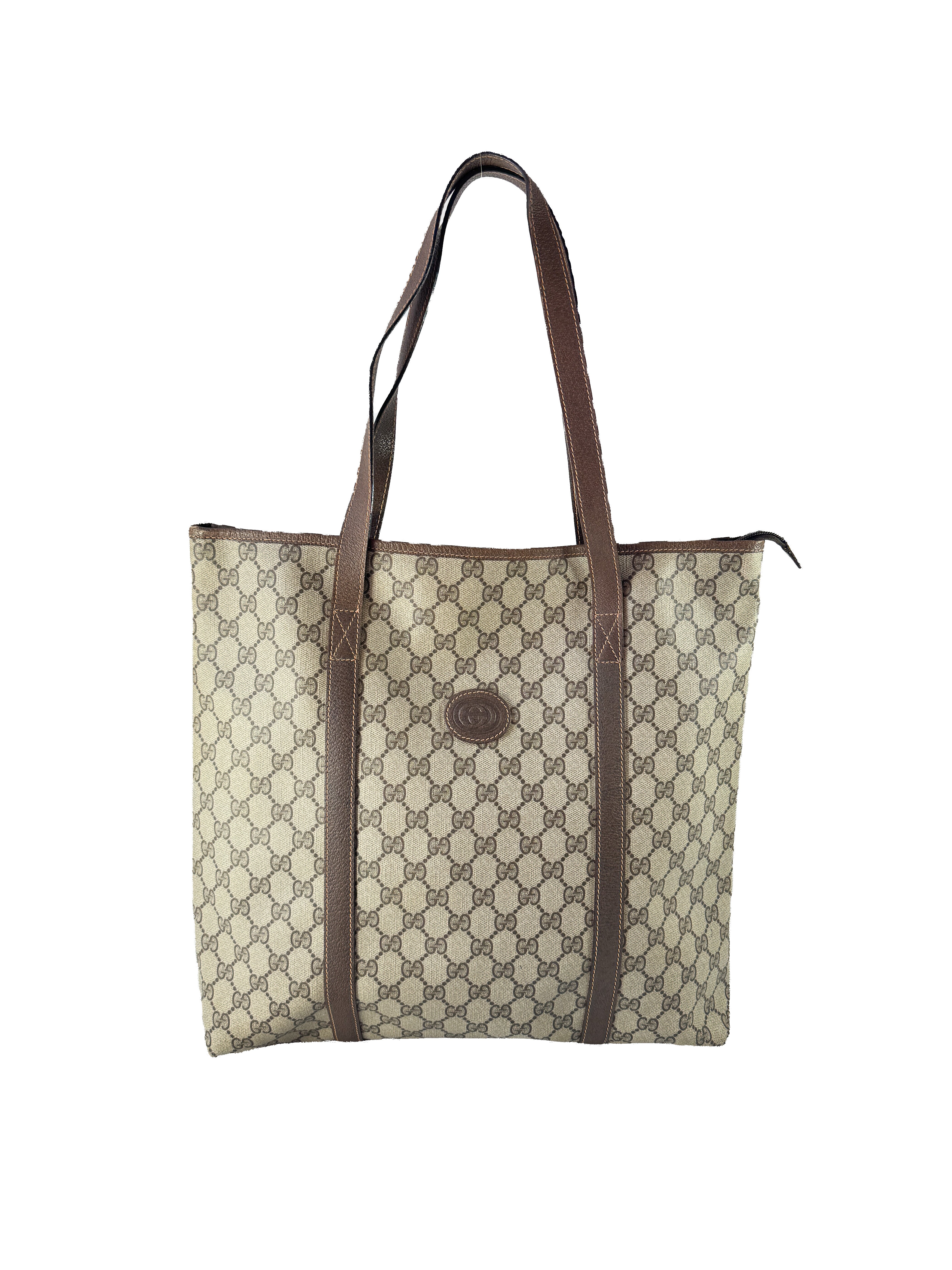Gucci brown vintage GG tote 4002110