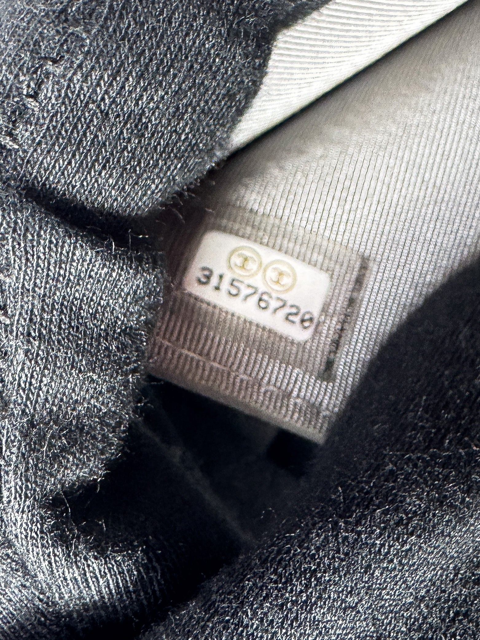 Chanel gray quilted compact wallet 31576720