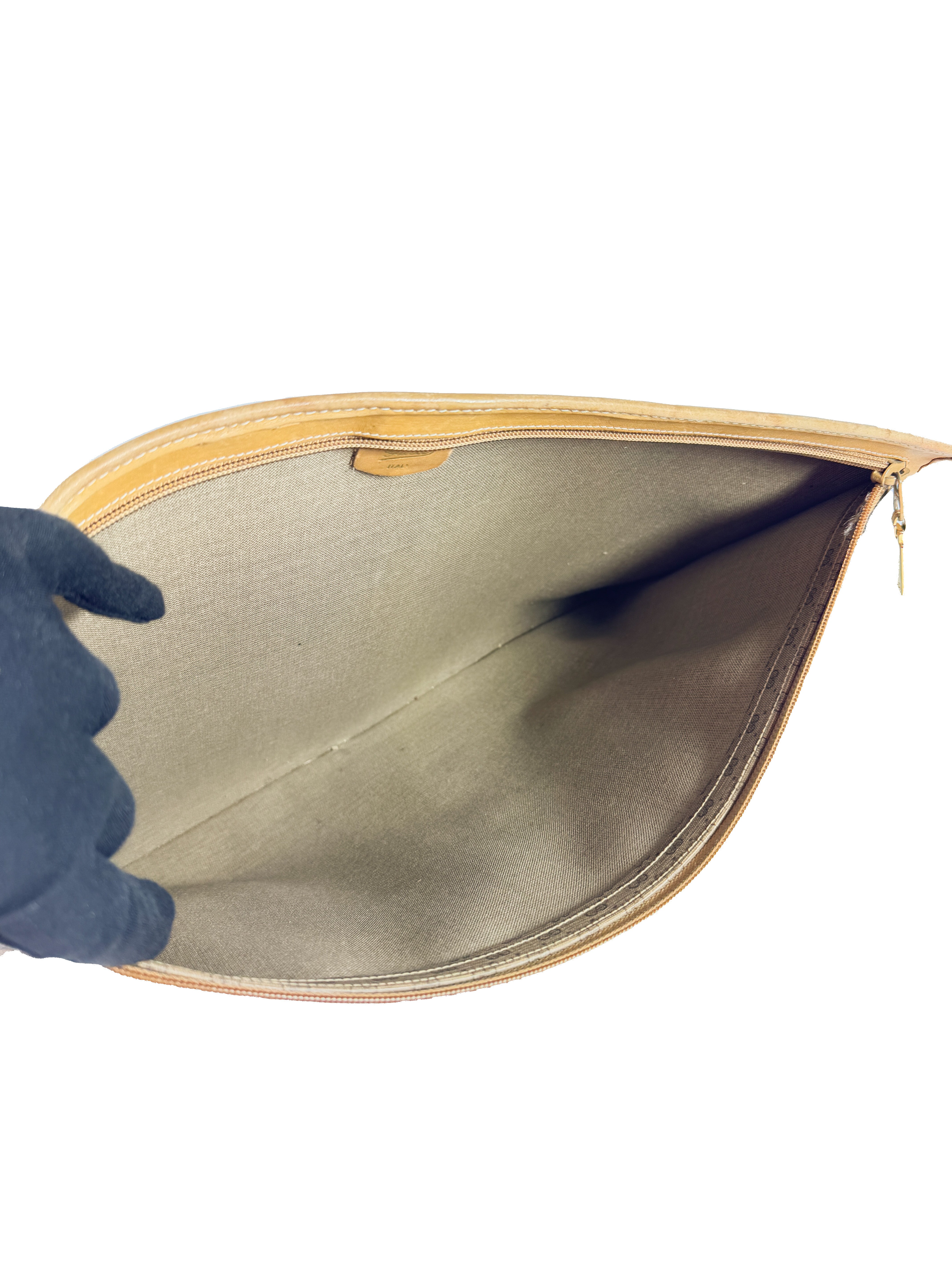 Gucci brown micro GG document case