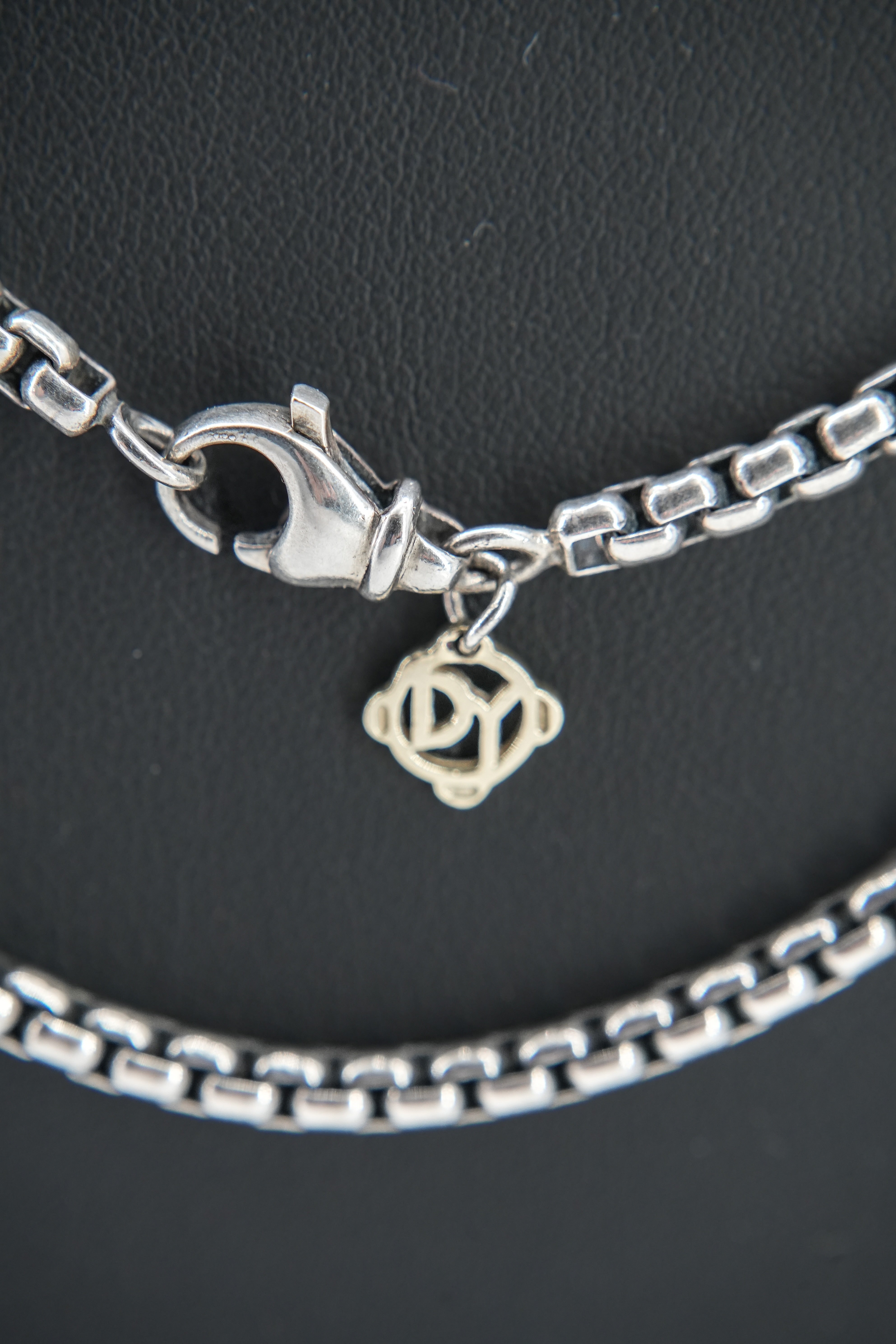 David Yurman sterling silver 32” box chain necklace