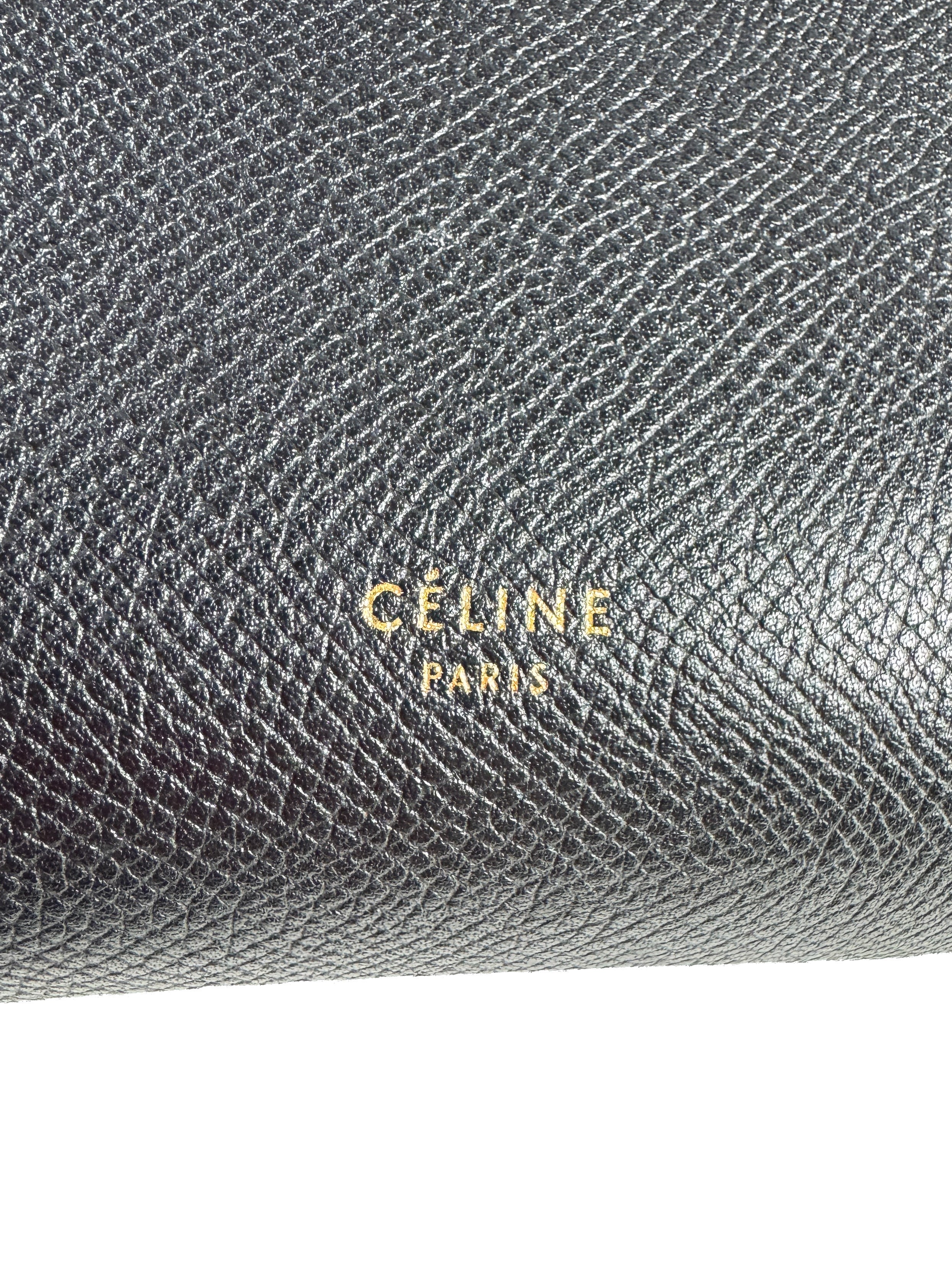 Celine black leather micro belt bag S-SL-4176
