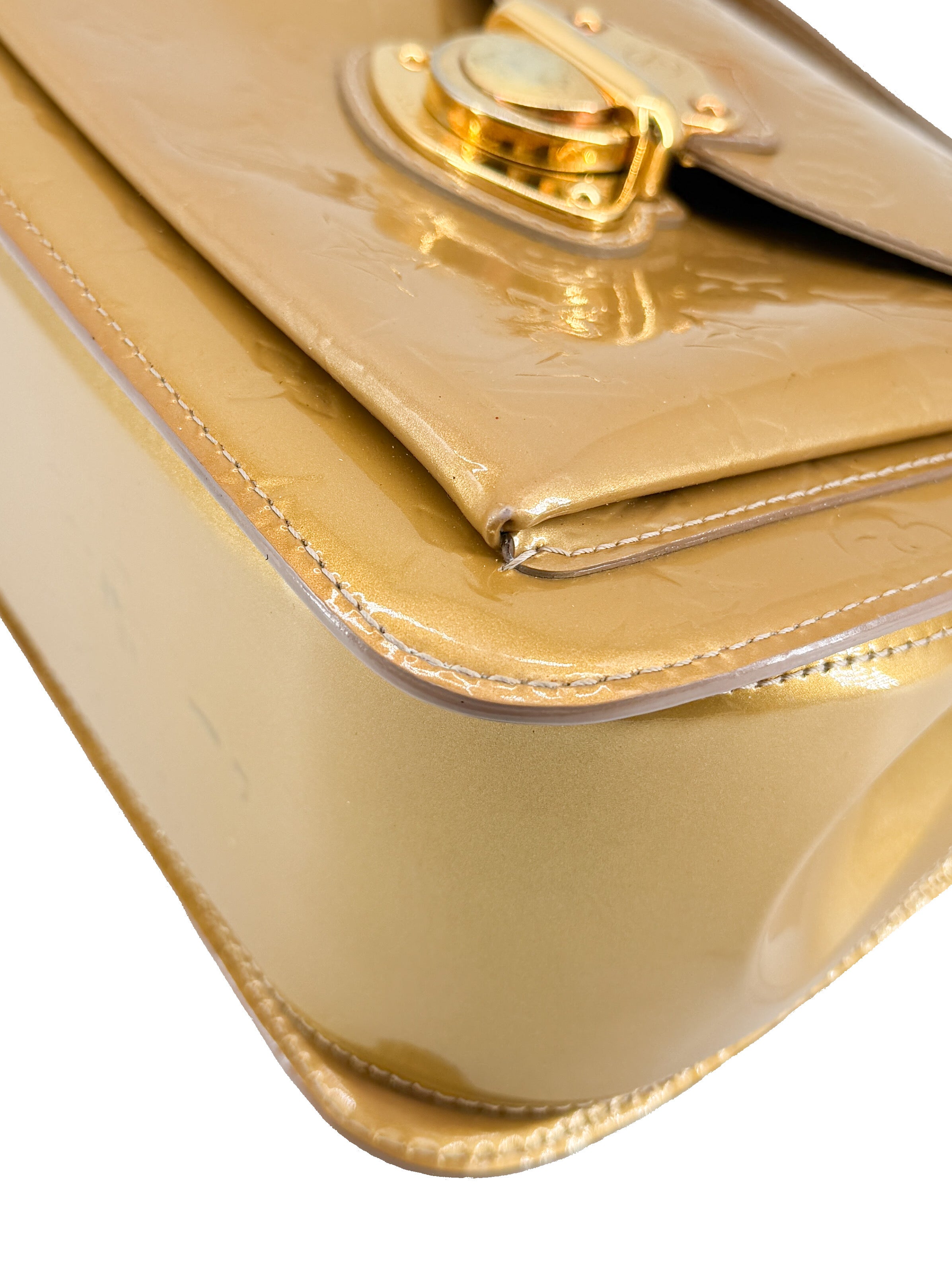 Louis Vuitton monogram vernis Mirada gold SR2192