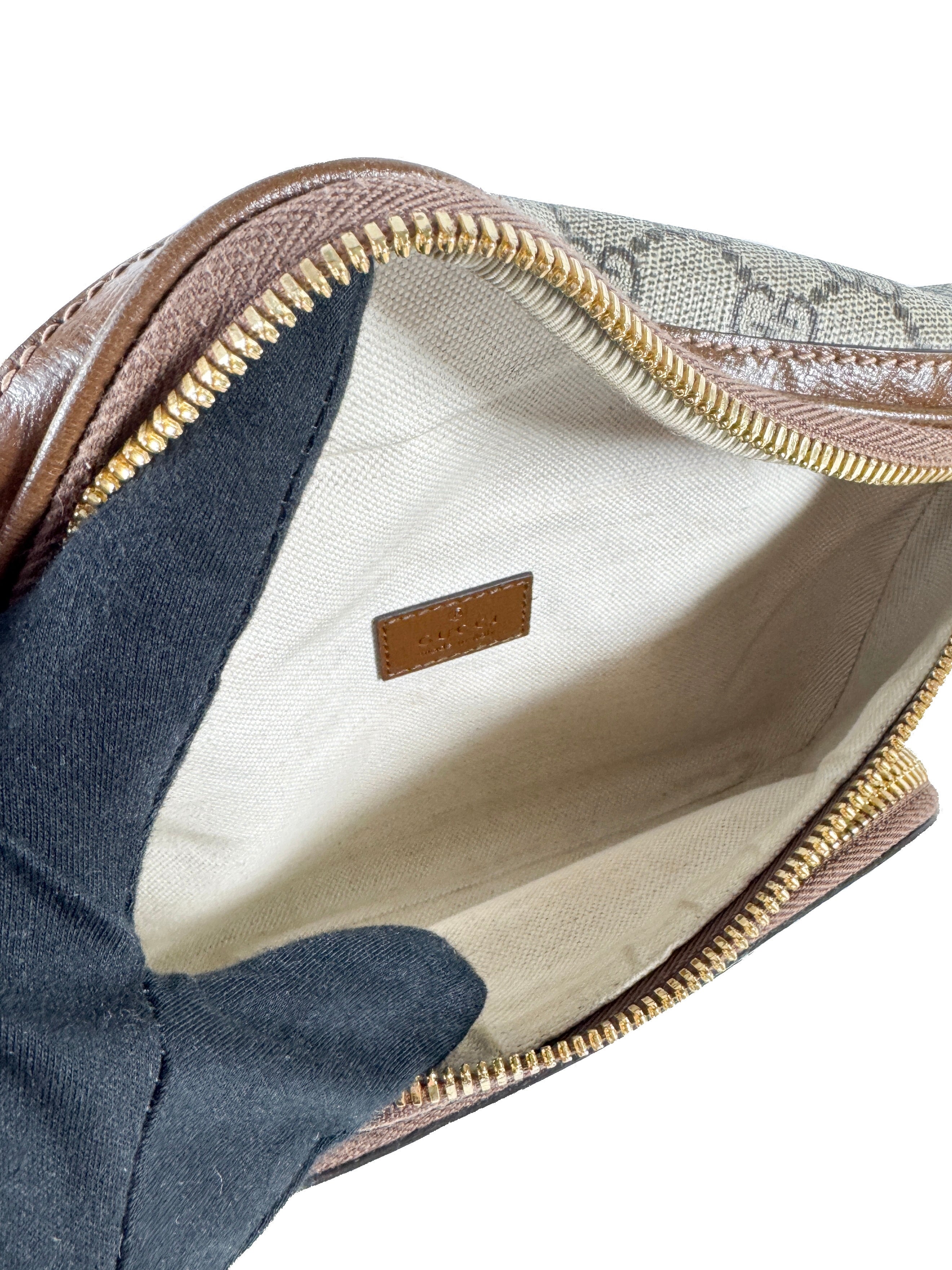 Gucci brown Supreme monogram retro G belt bag 486628