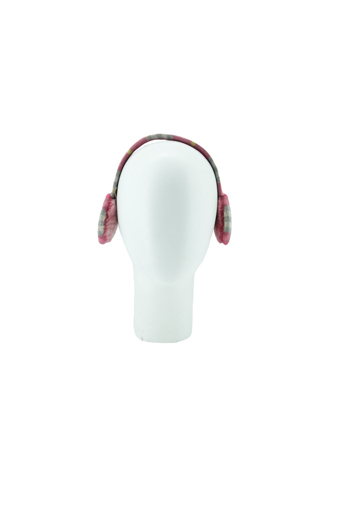 Burberry pink plaid cashmere earmuffs