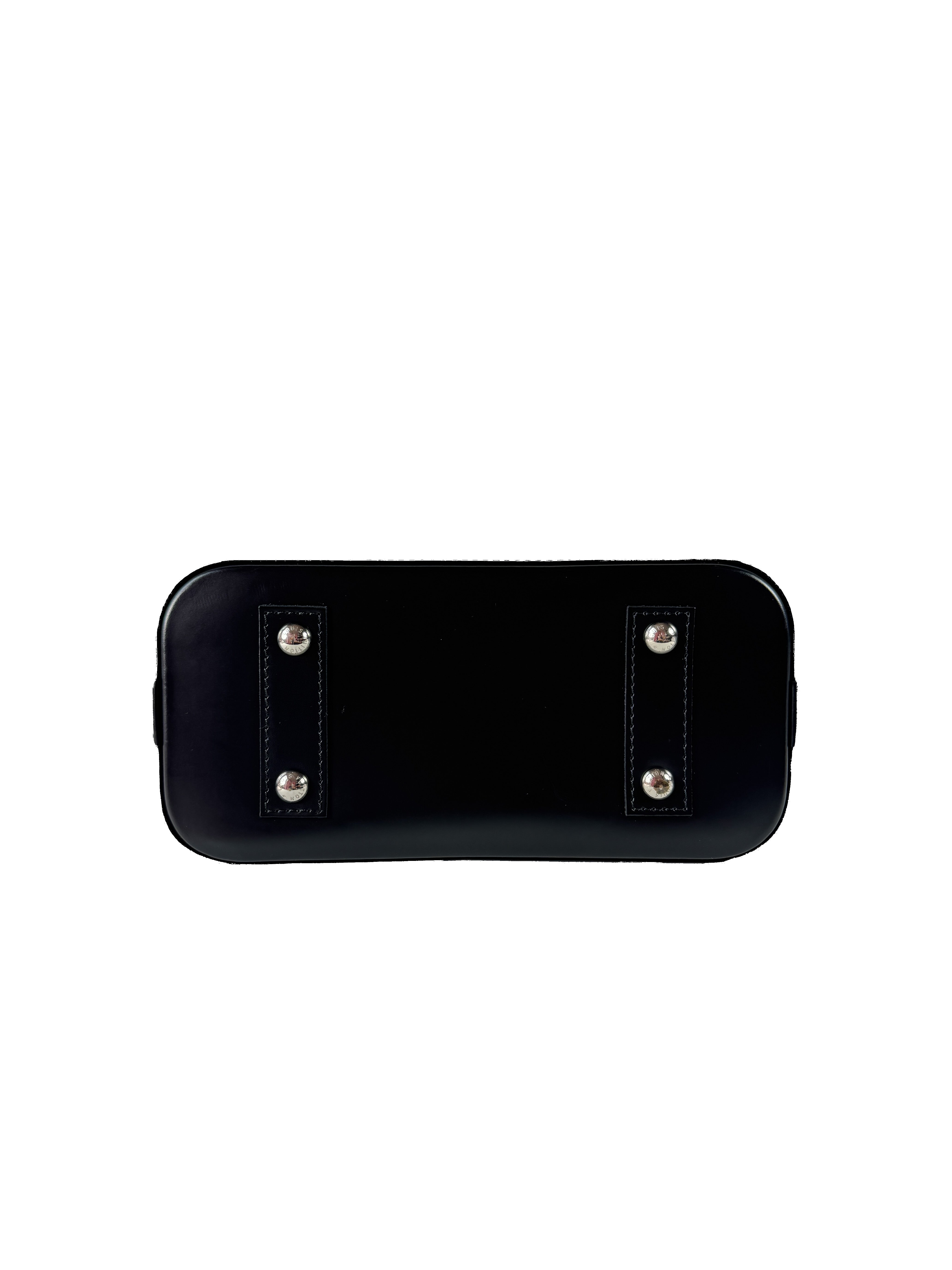 Louis Vuitton black epi Alma BB w/strap NFC