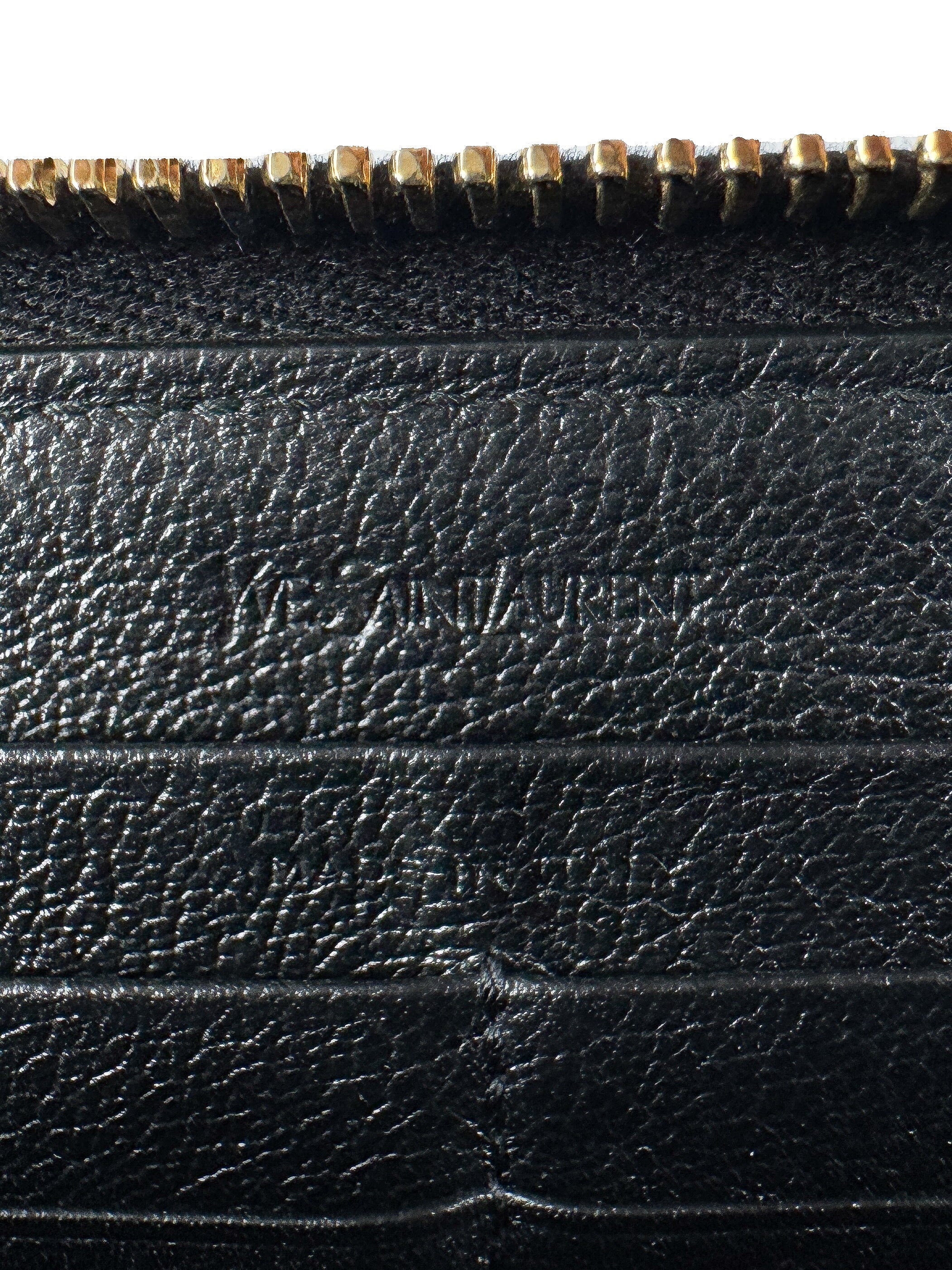 Saint Laurent black oversized zippy wallet INN352907Y 0318