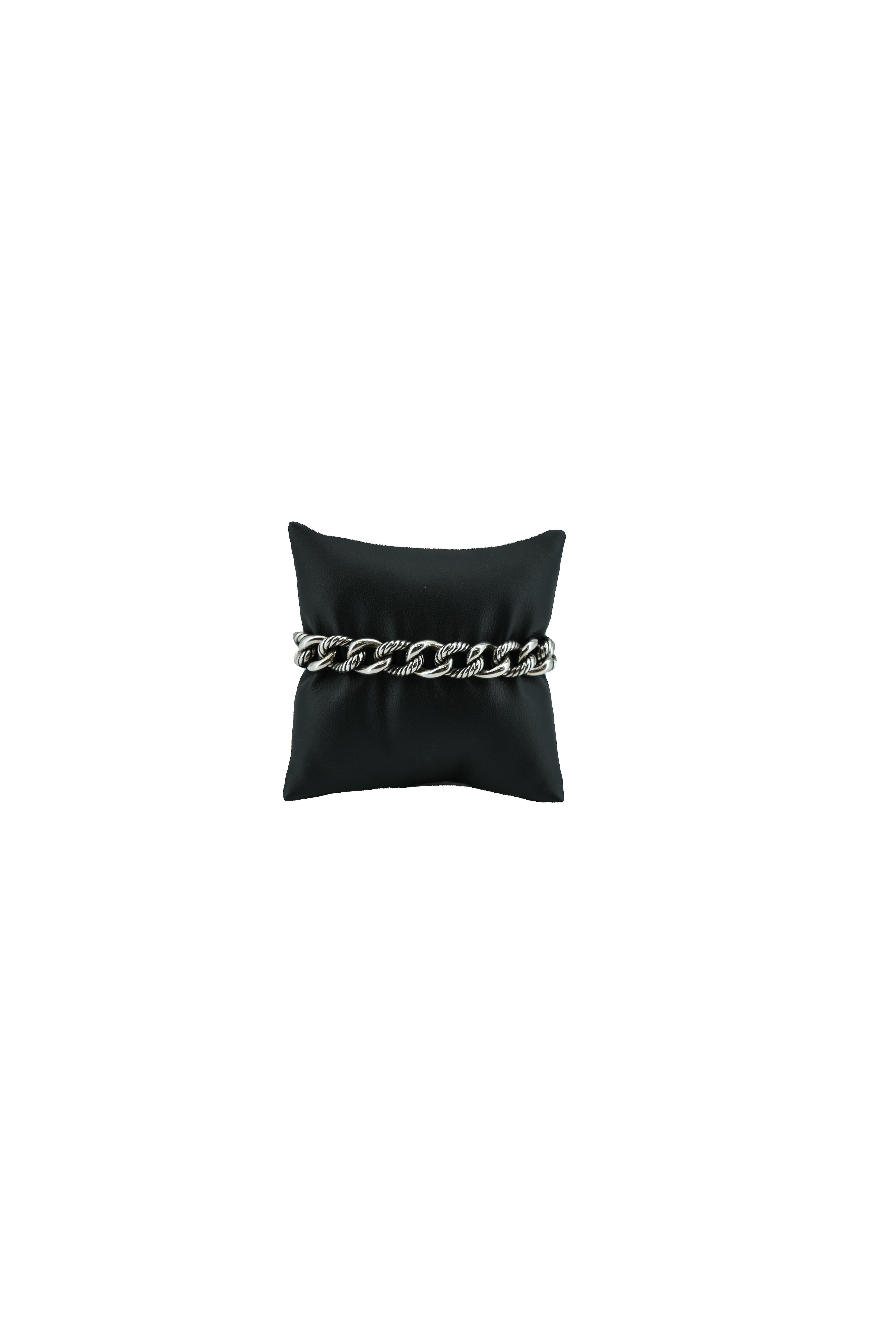 David Yurman sterling silver, yellow gold Belmont curb bracelet