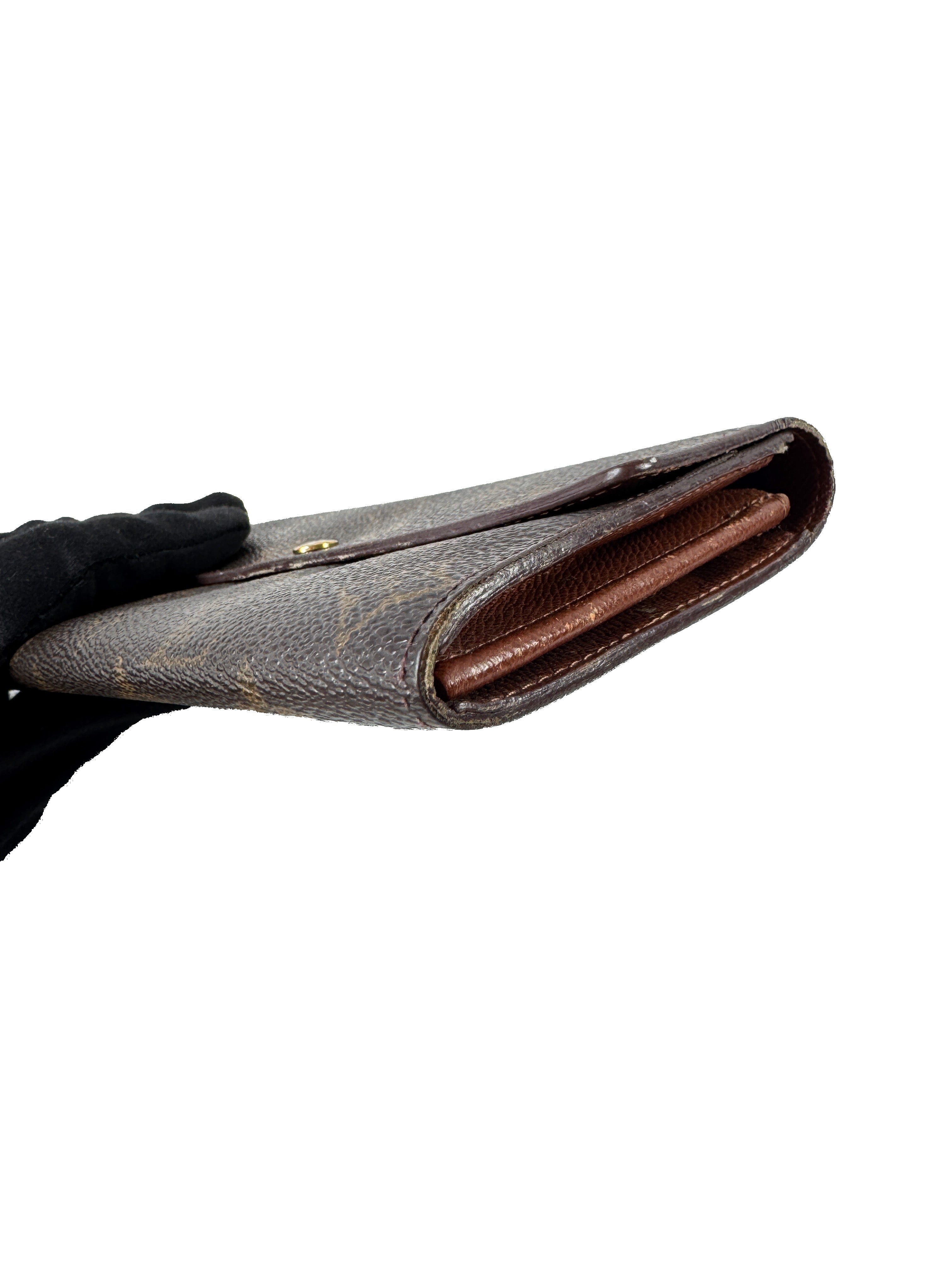 Louis Vuitton monogram Porte Monnaie credit card wallet TH0070