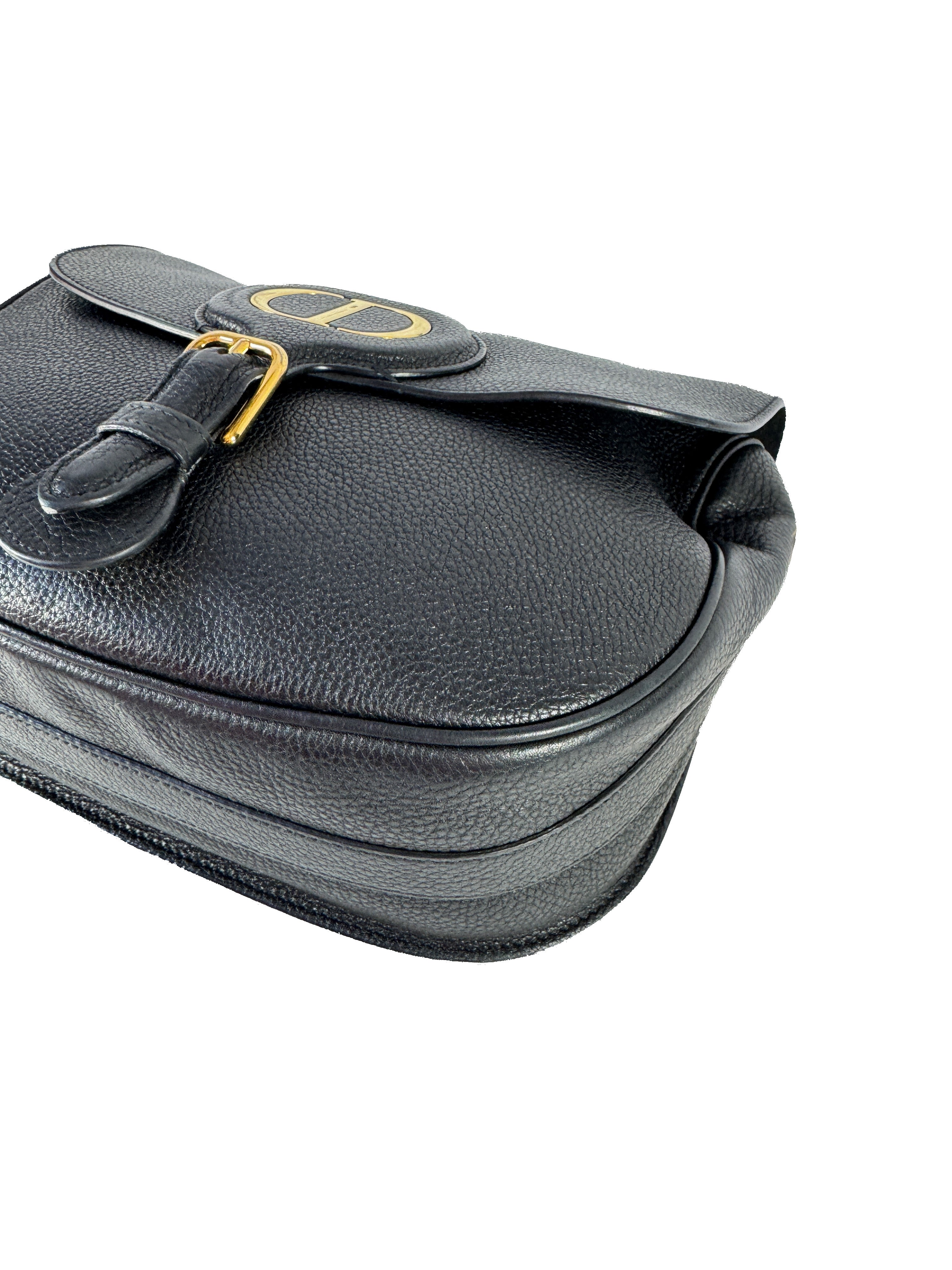 Dior black leather Bobby grained calfksin shoulder bag 06-BO-0214(2024)