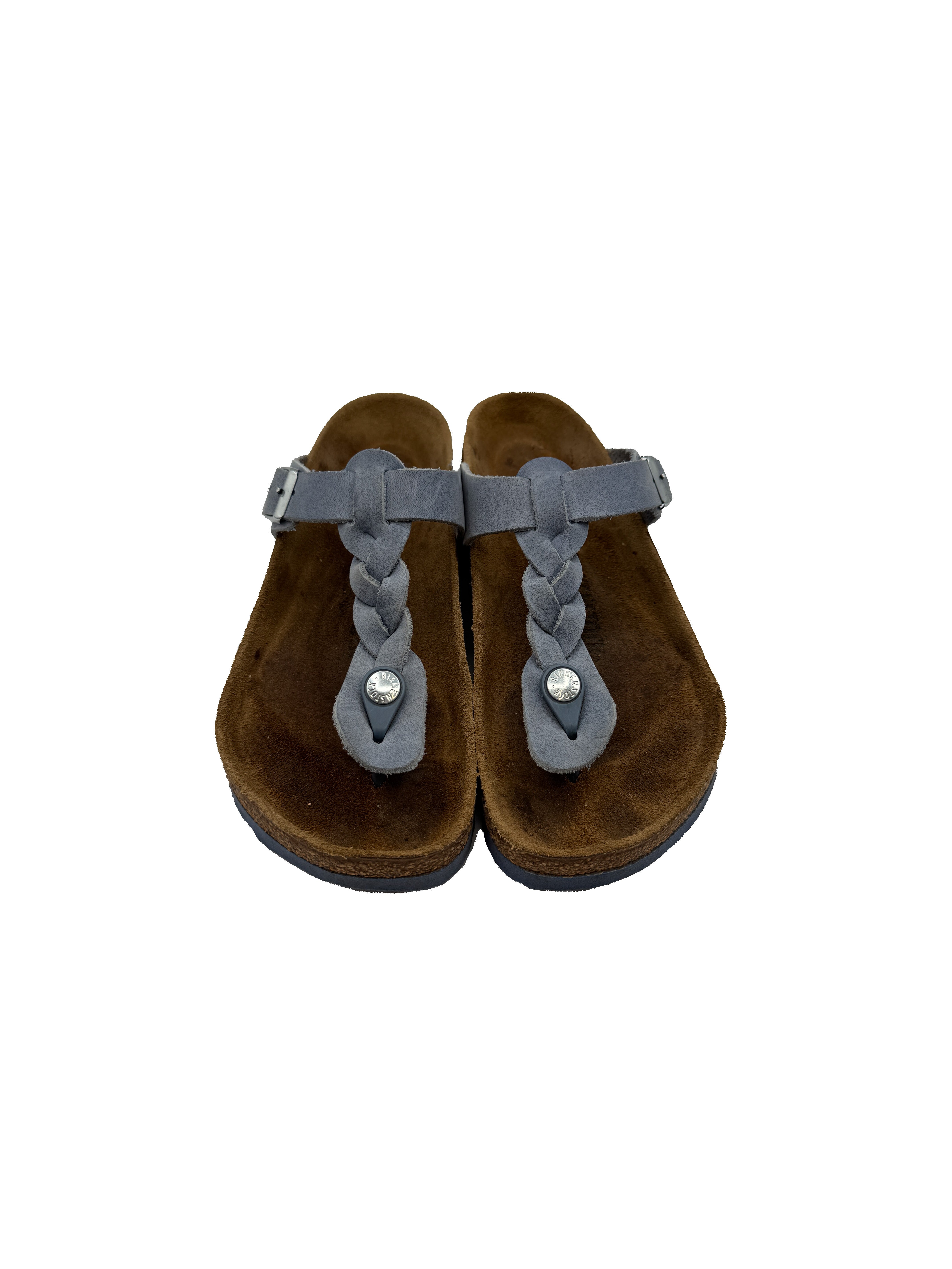 Birkenstock blue braided sandals size 7