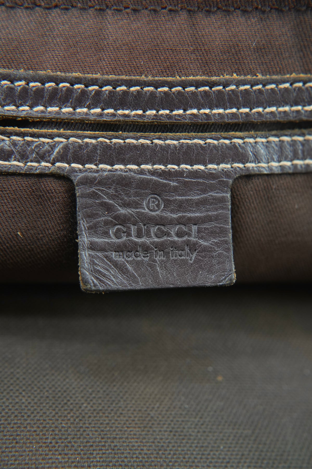 Gucci brown signature belt bag 001998