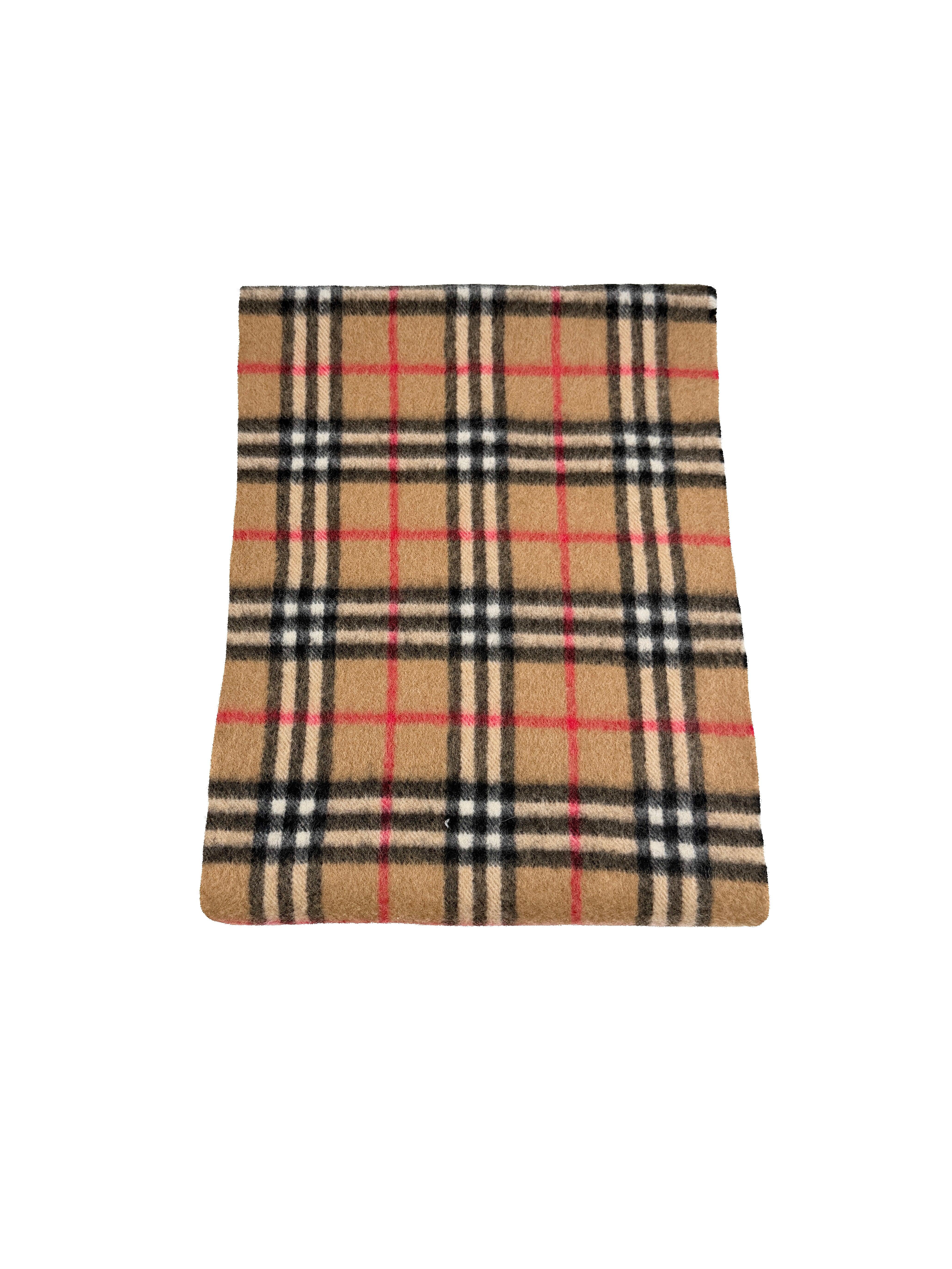 Burberry brown classic plaid cashmere scarf