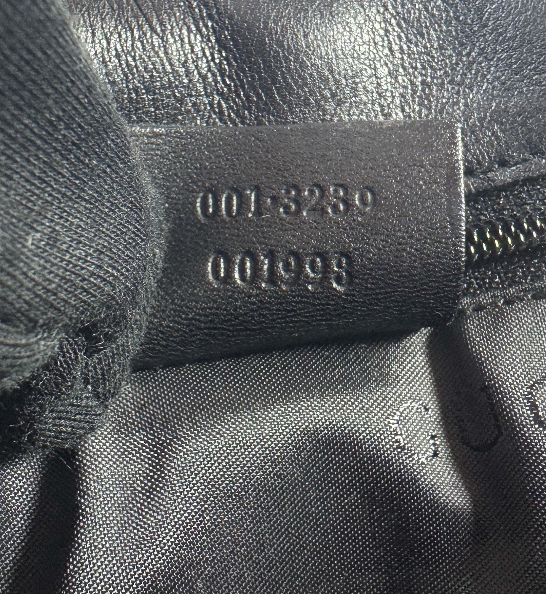 Gucci black leather bamboo handle bag 001-3239 001992