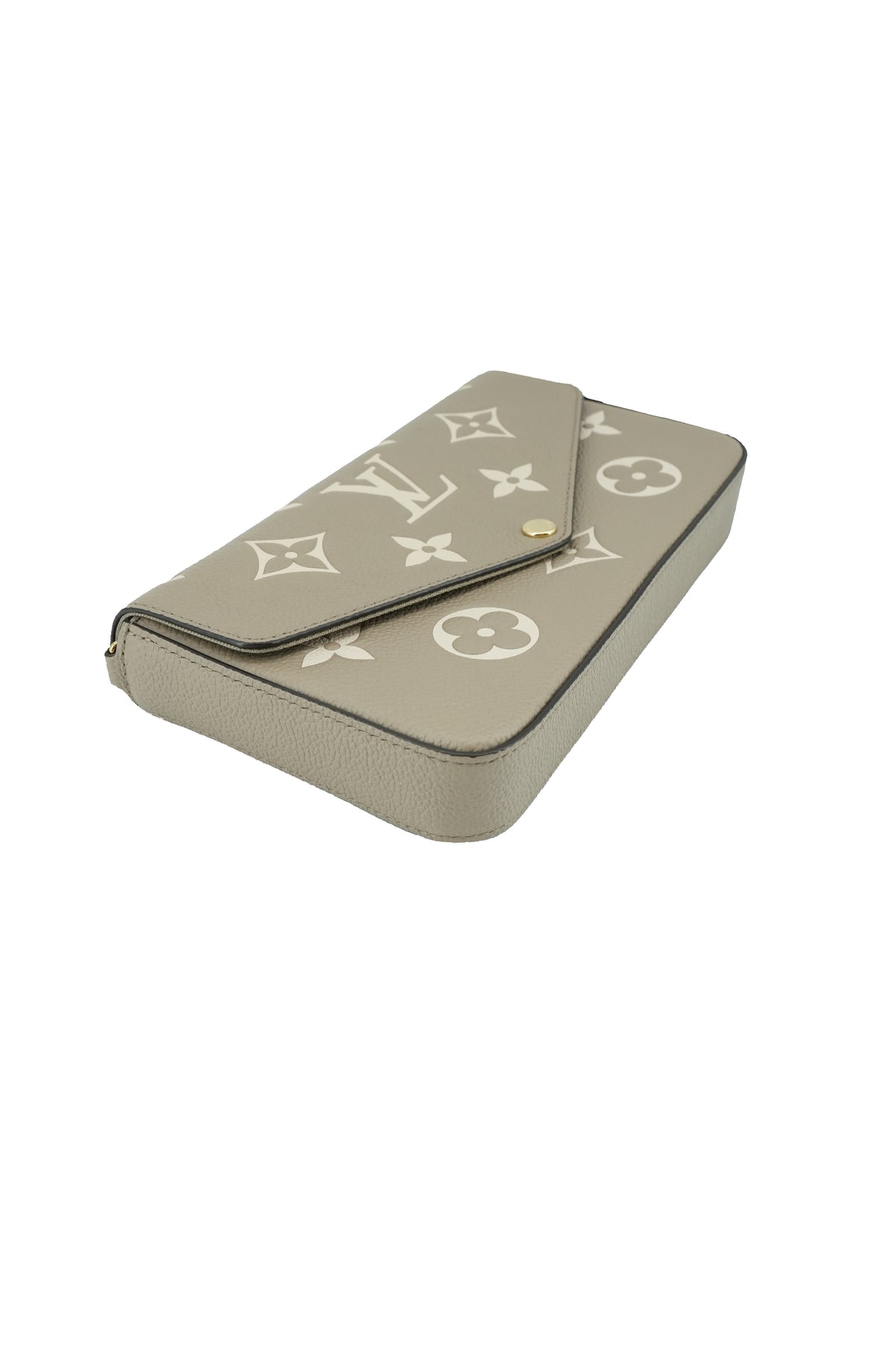 Louis Vuitton monogram empreinte Felicie pochette dove/cream NFC