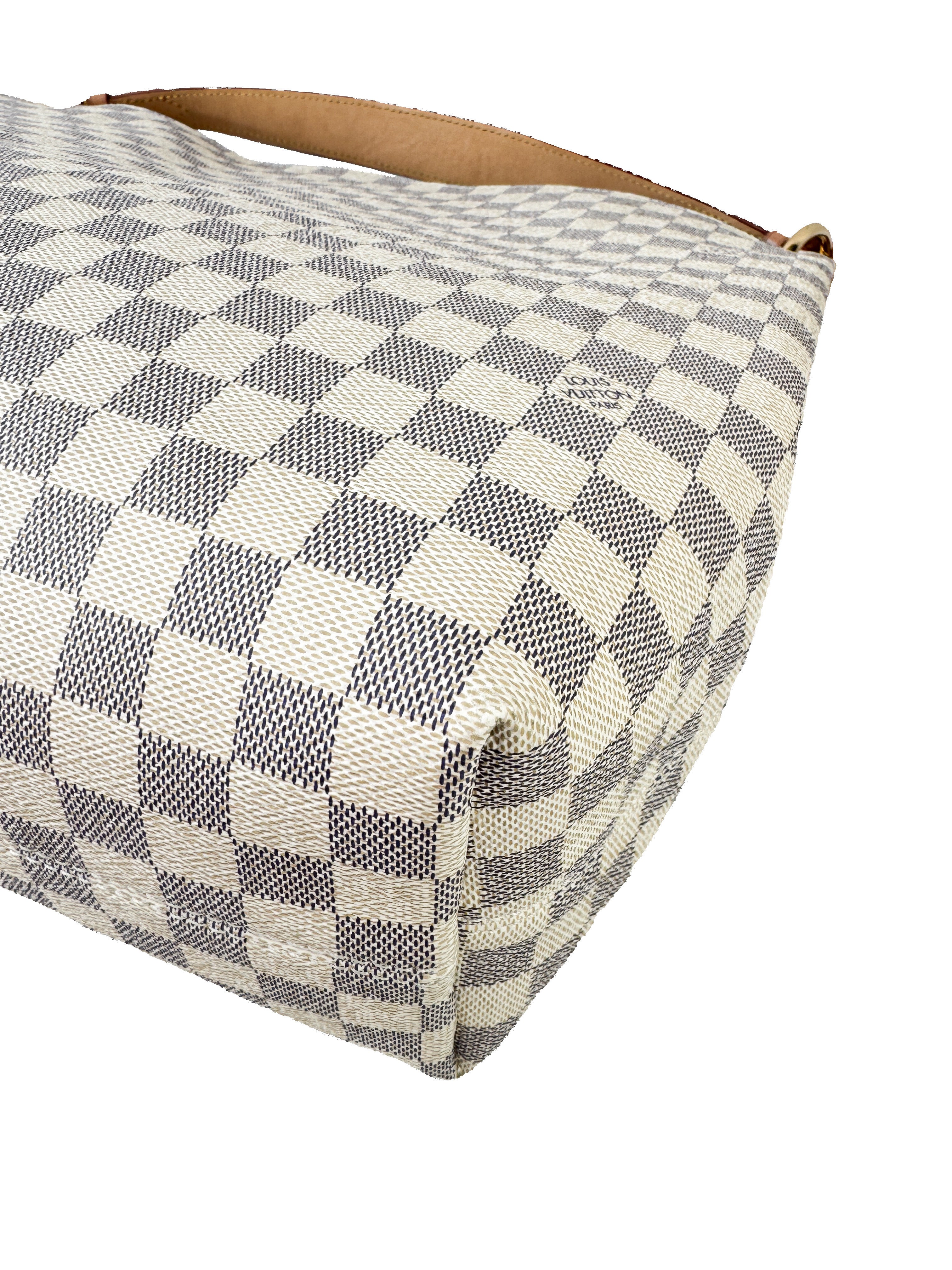 Louis Vuitton damier azur Graceful MM Rose Ballerine (NFC)