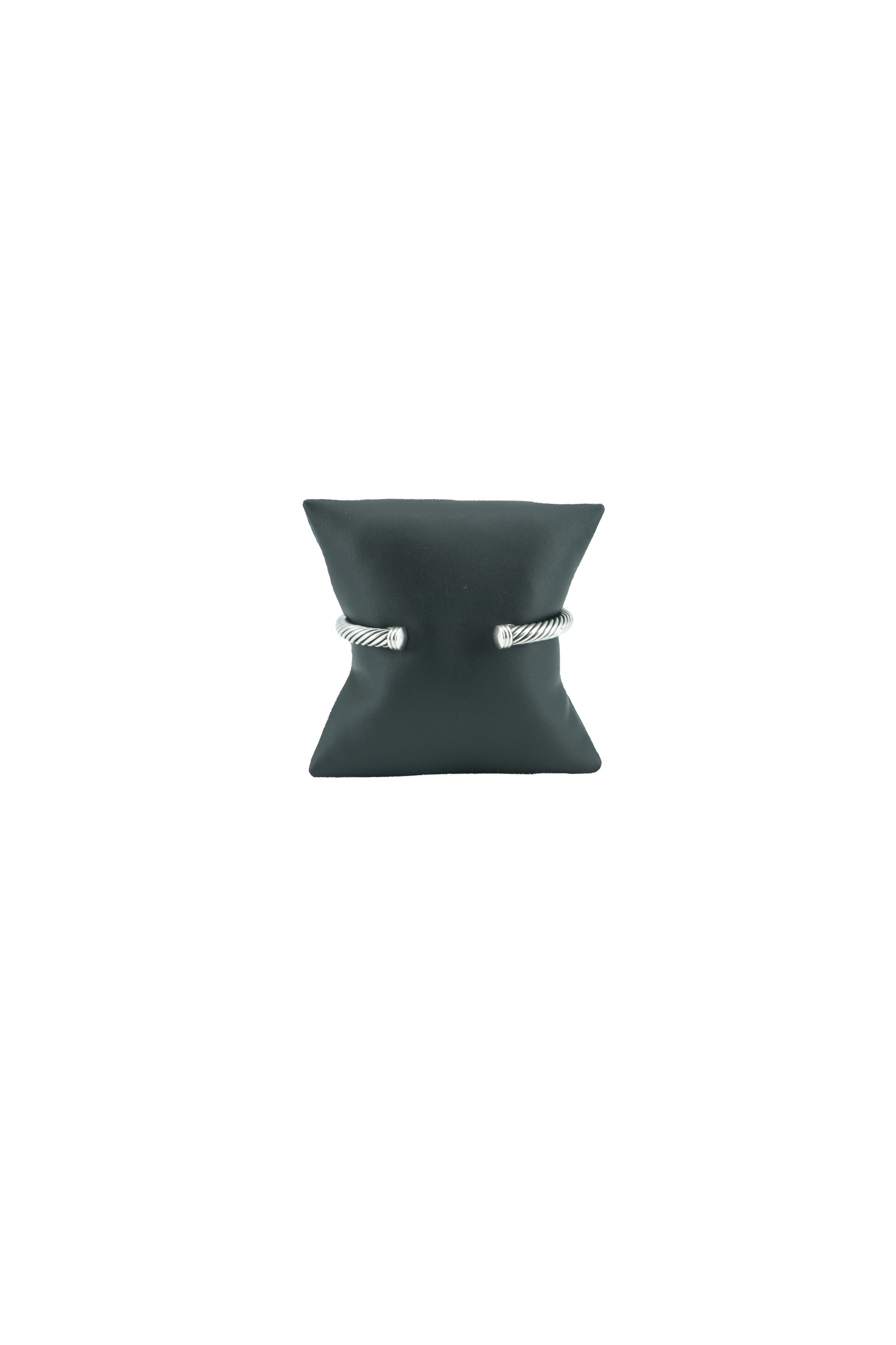 David Yurman sterling silver, yellow gold, blue sapphire cuff bracelet