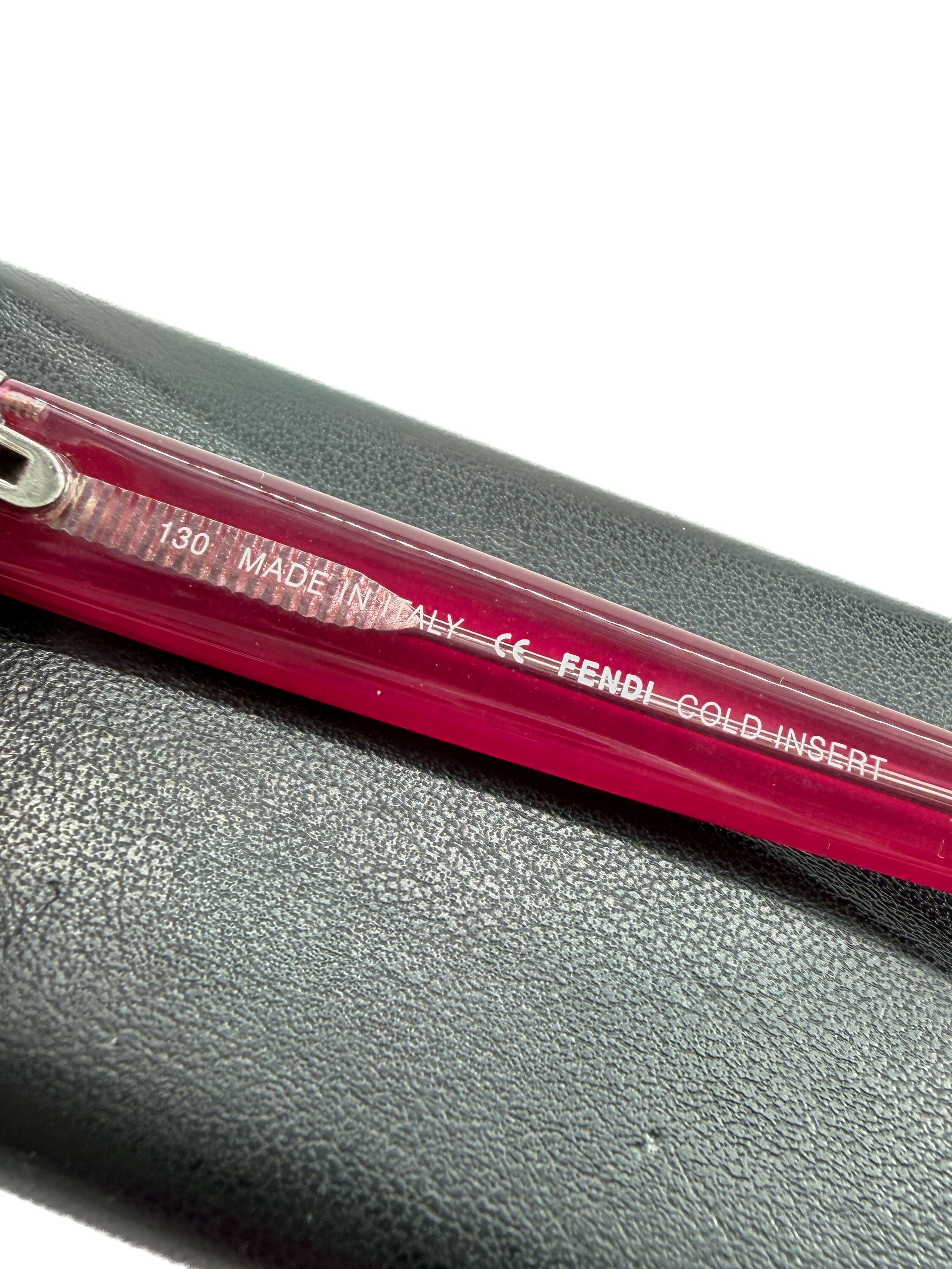 Fendi magenta Zucca eyeglasses frames CASE