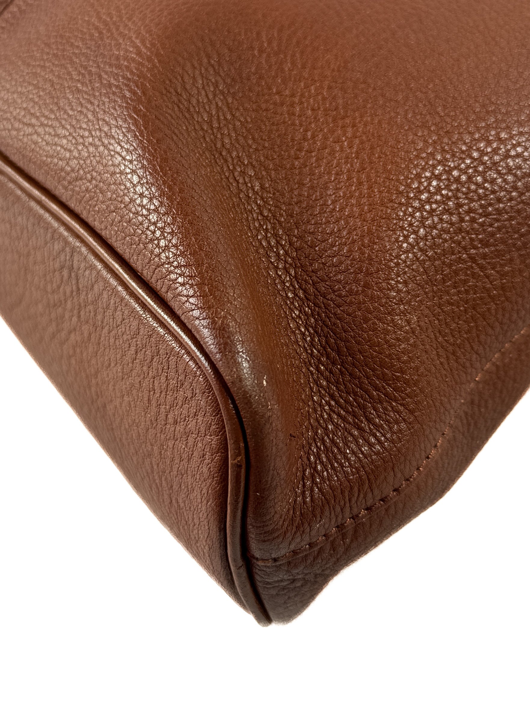 Burberry vintage brown leather satchel