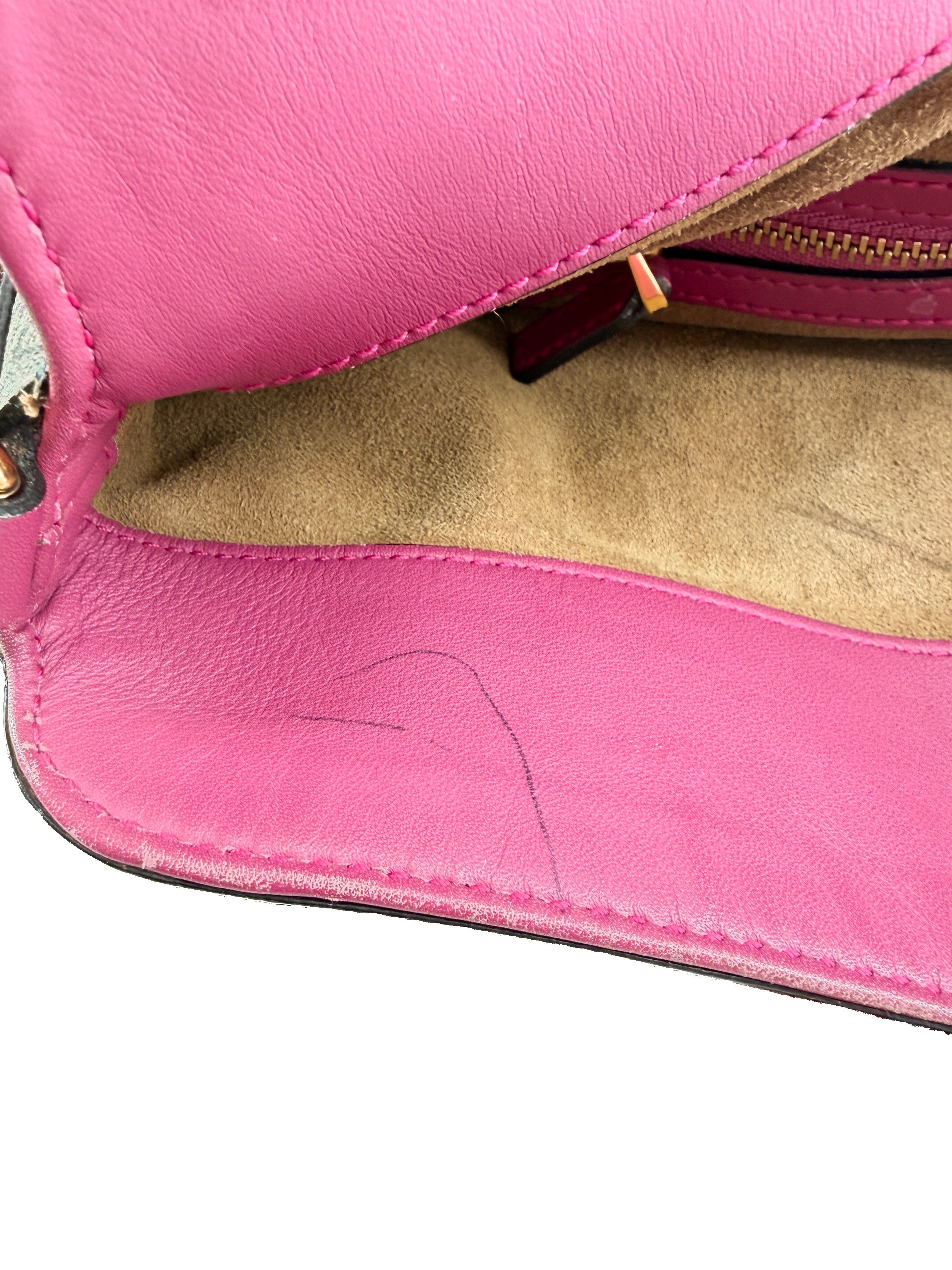 Gucci linea A foldover GG supreme tote pink/red 429147 498879