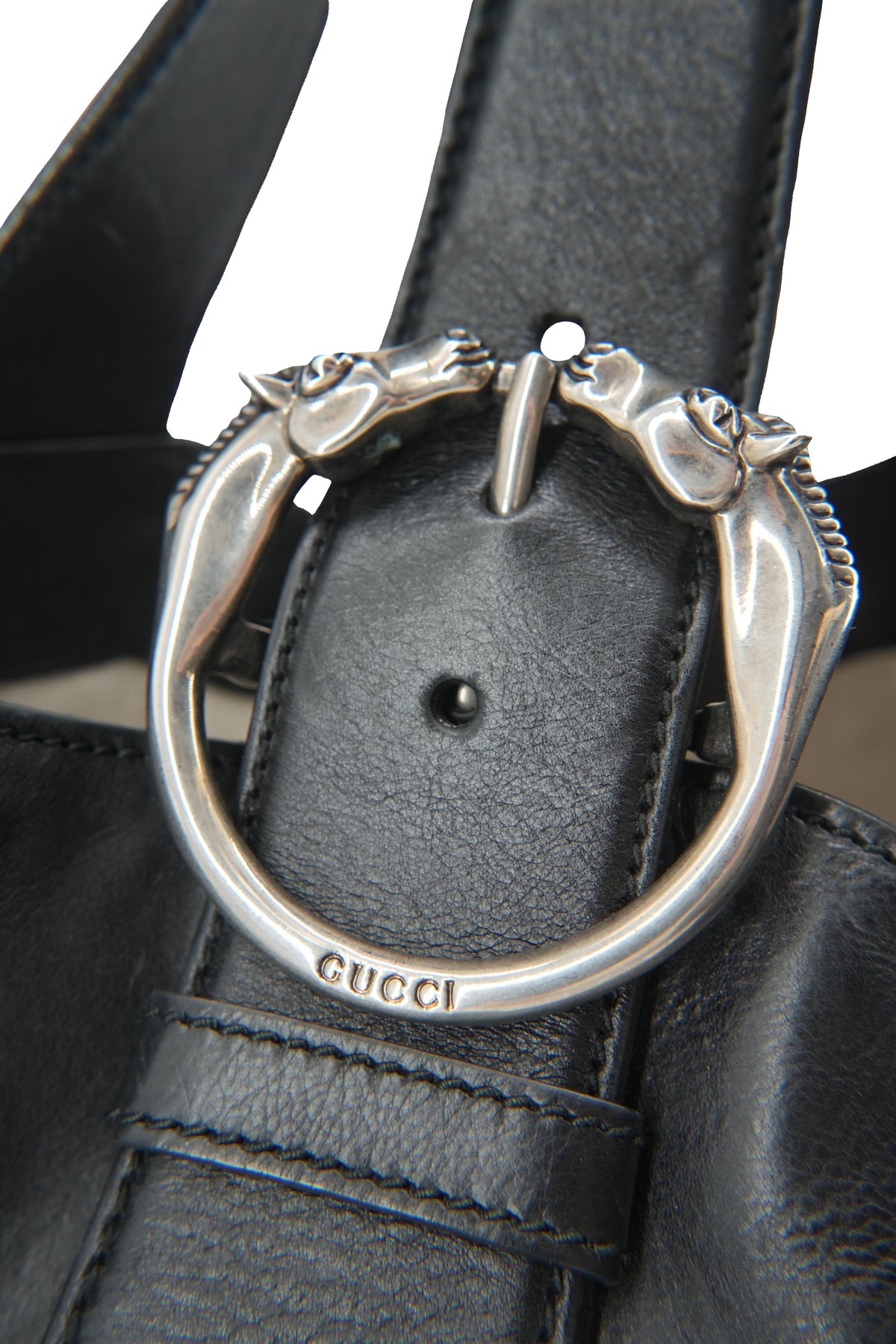 Gucci black Ribot horse tote 502752