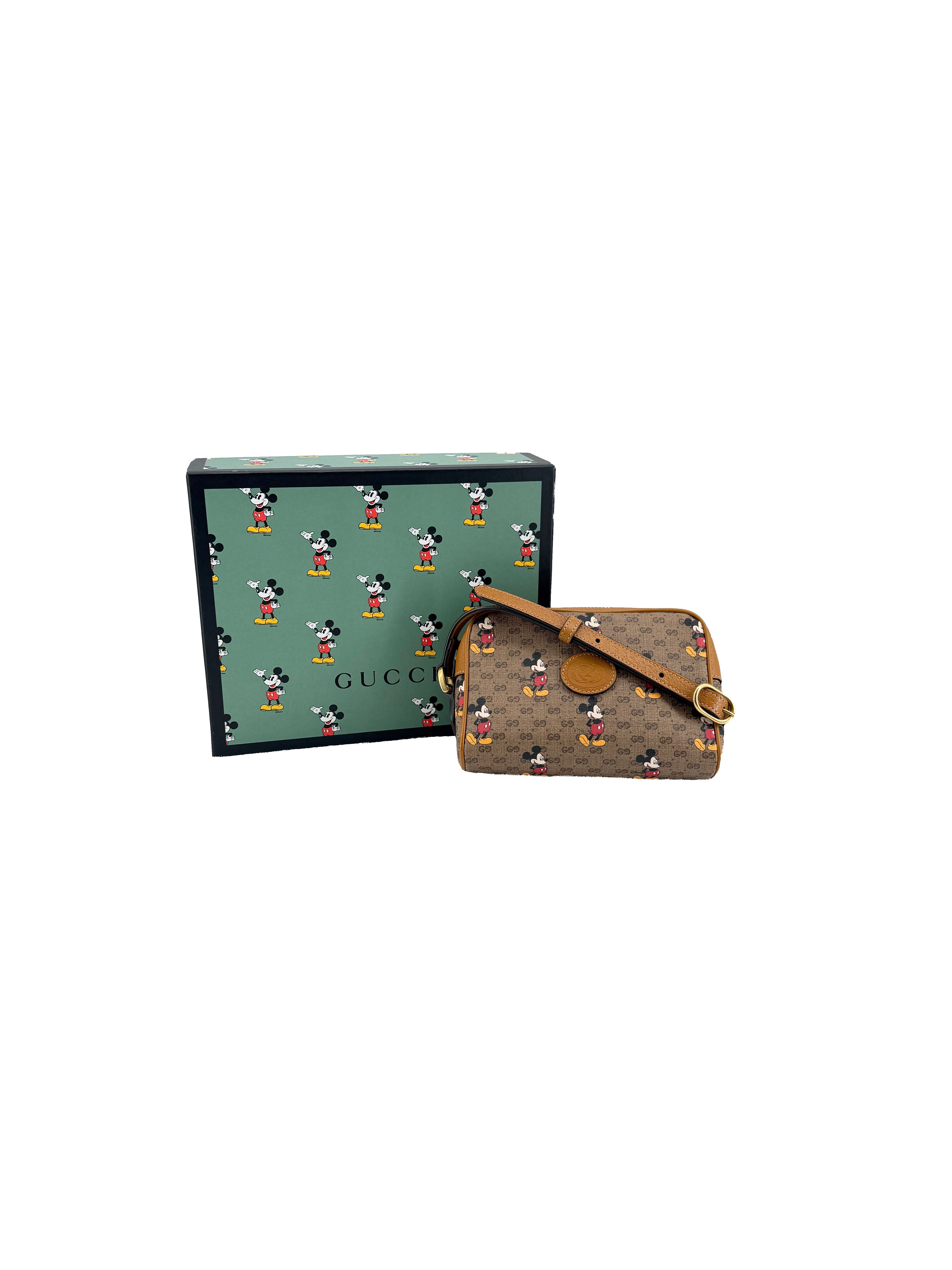 Gucci brown micro GG Mickey crossbody 602536 584046