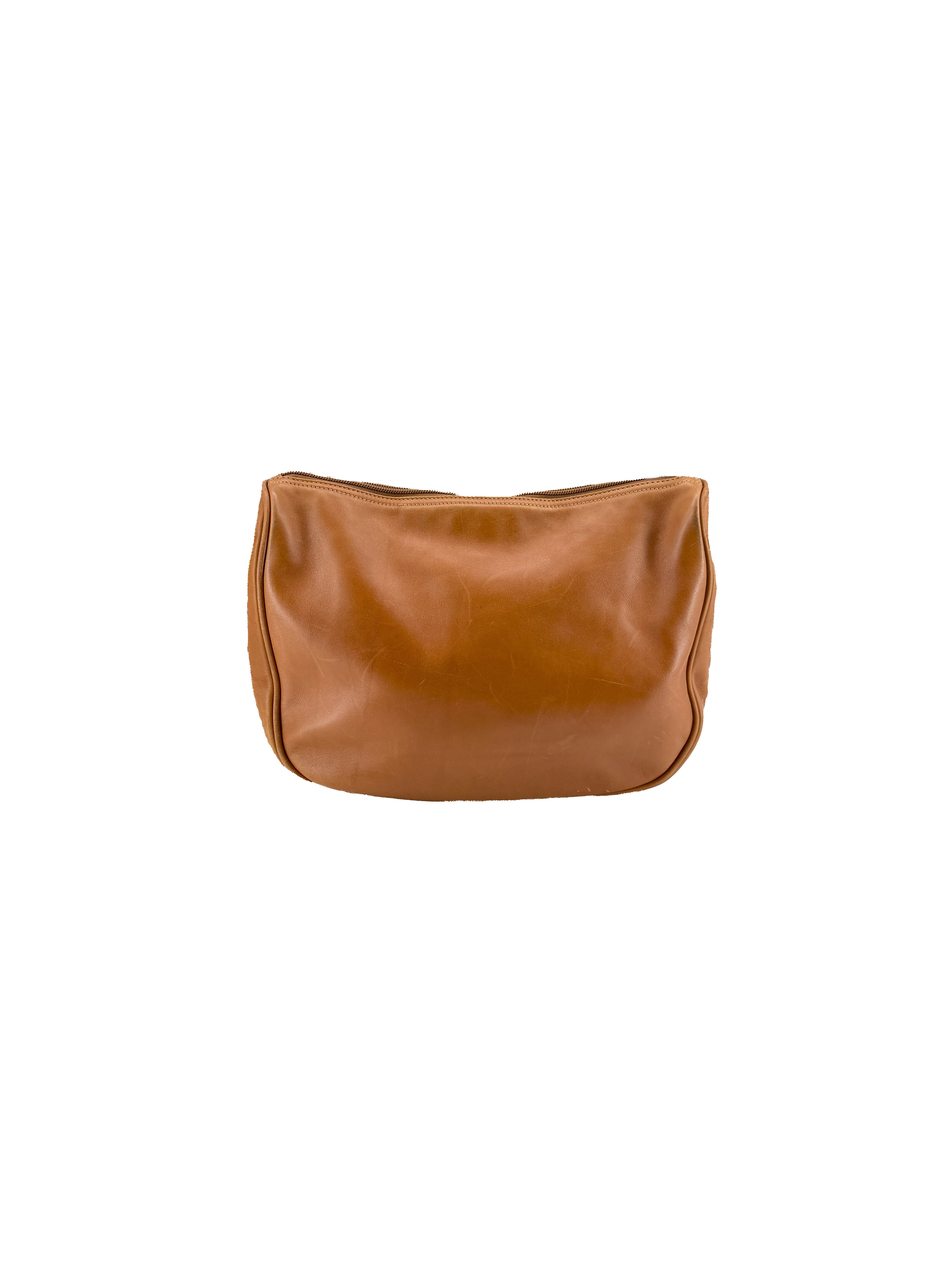 Gucci brown leather vintage shoulder bag 001-090-1441