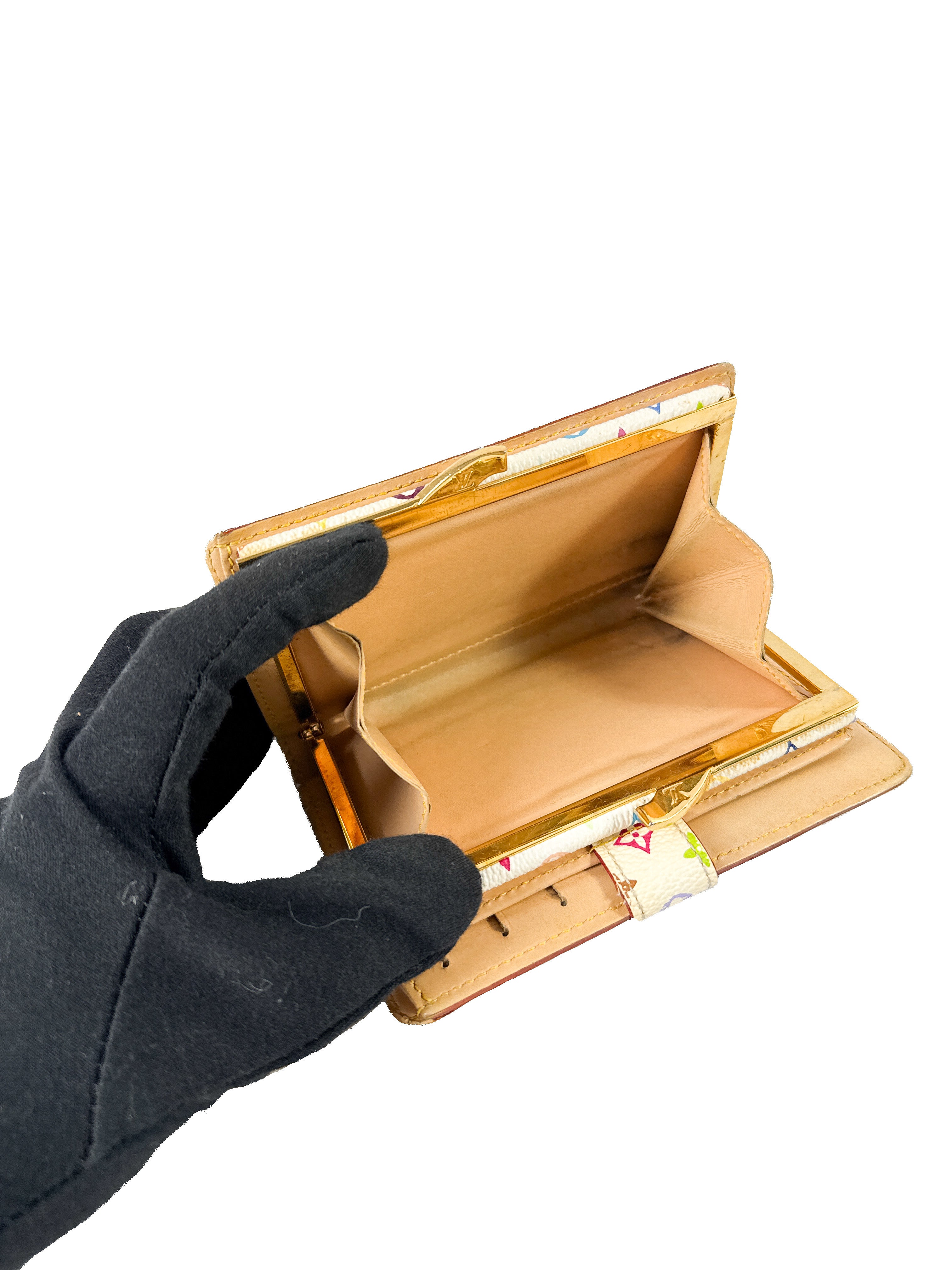 Louis Vuitton white multicolor Portefeuille Viennos wallet TH0045