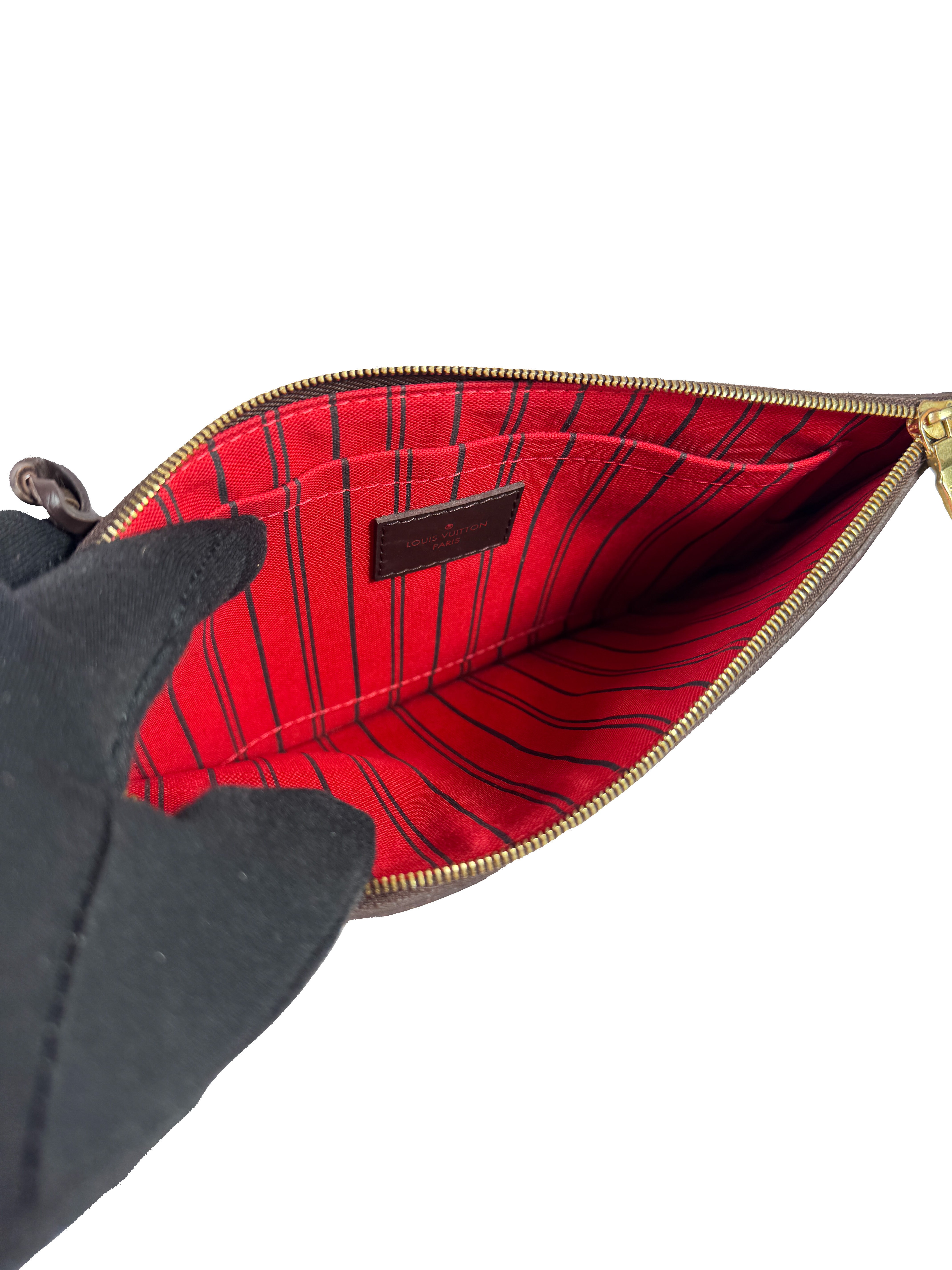 Louis Vuitton damier ebene Neverfull MM w/pouch TX4230