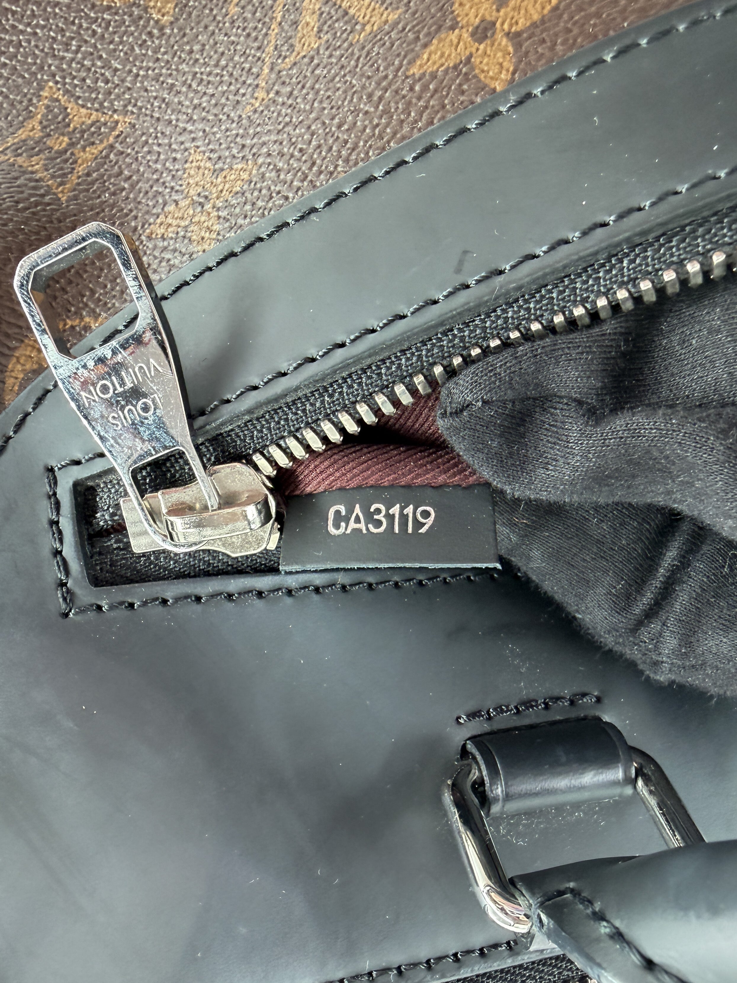 Louis Vuitton monogram black Macassar Porte Documents Jour NM CA3119