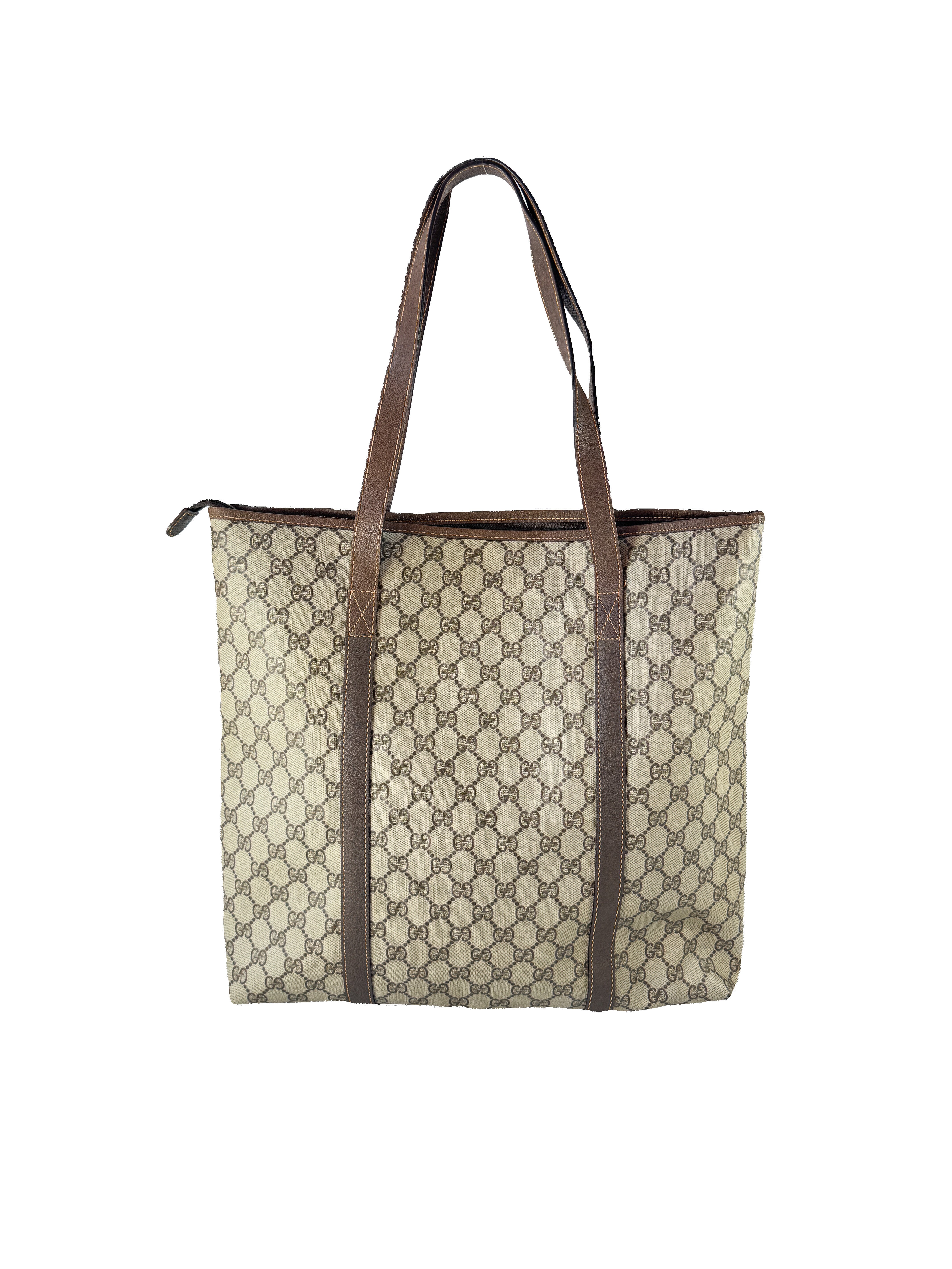 Gucci brown vintage GG tote 4002110