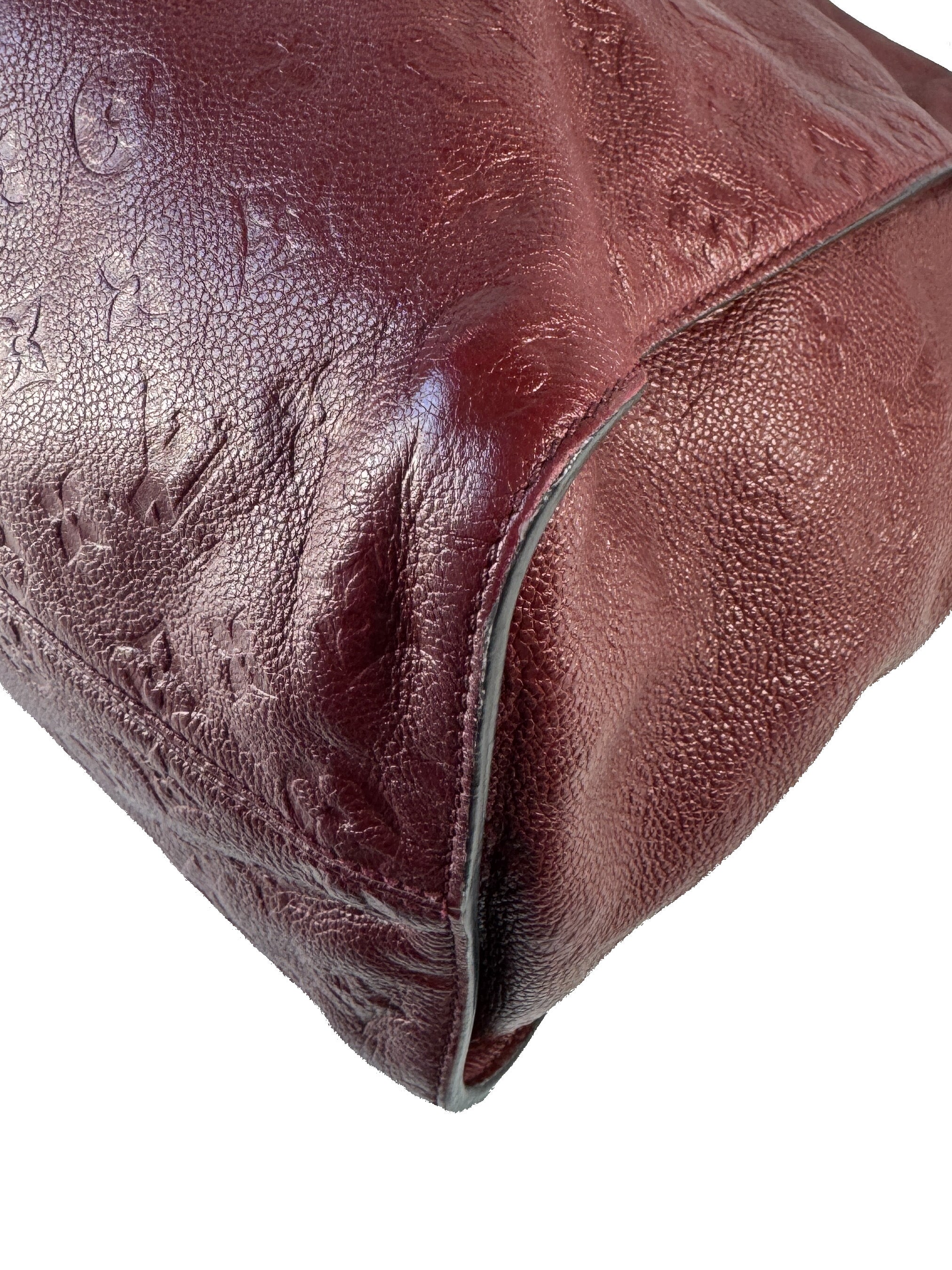 Louis Vuitton burgundy empreinte Lumineuse GM VI0191