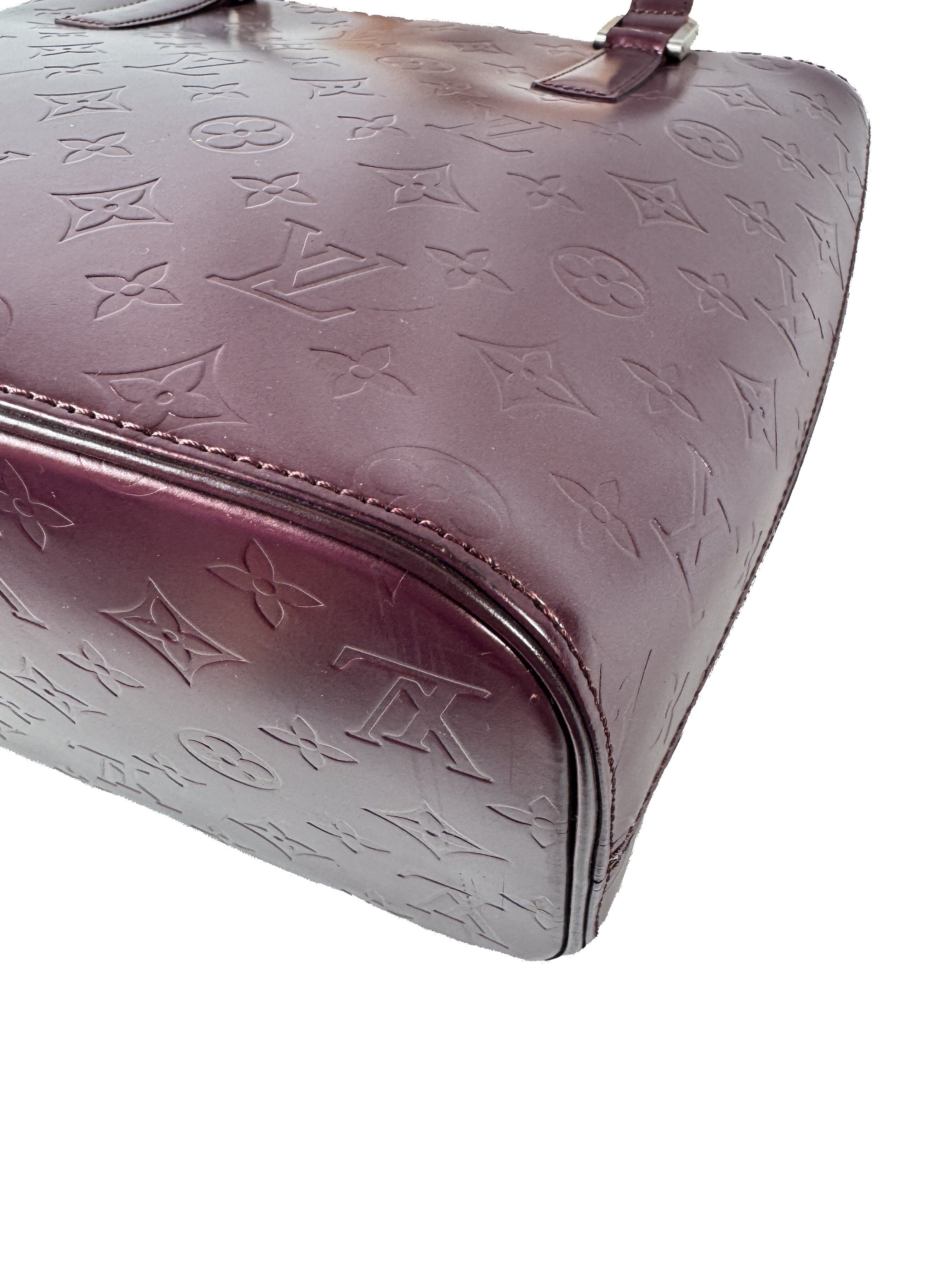 Louis Vuitton purple matte vernis Stockton tote CA0023