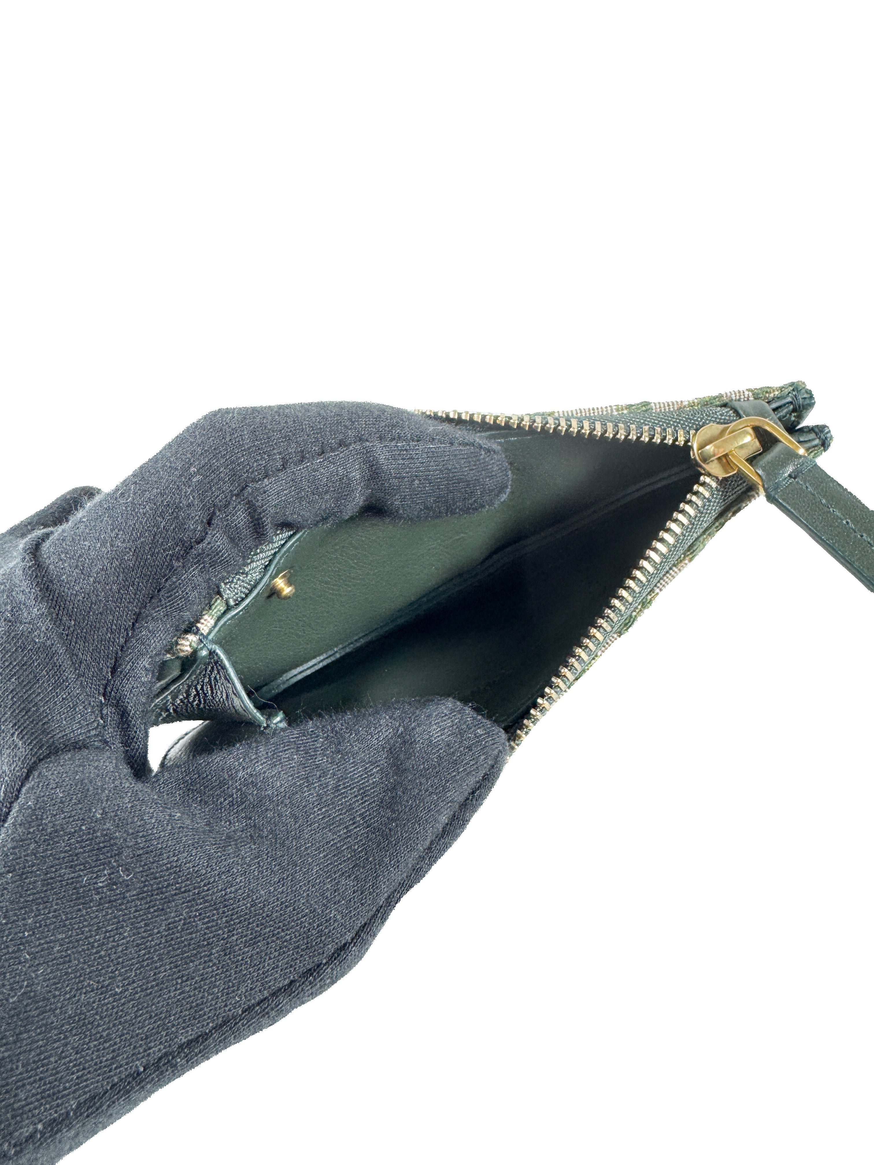 Dior olive signature saddle key pouch 1128