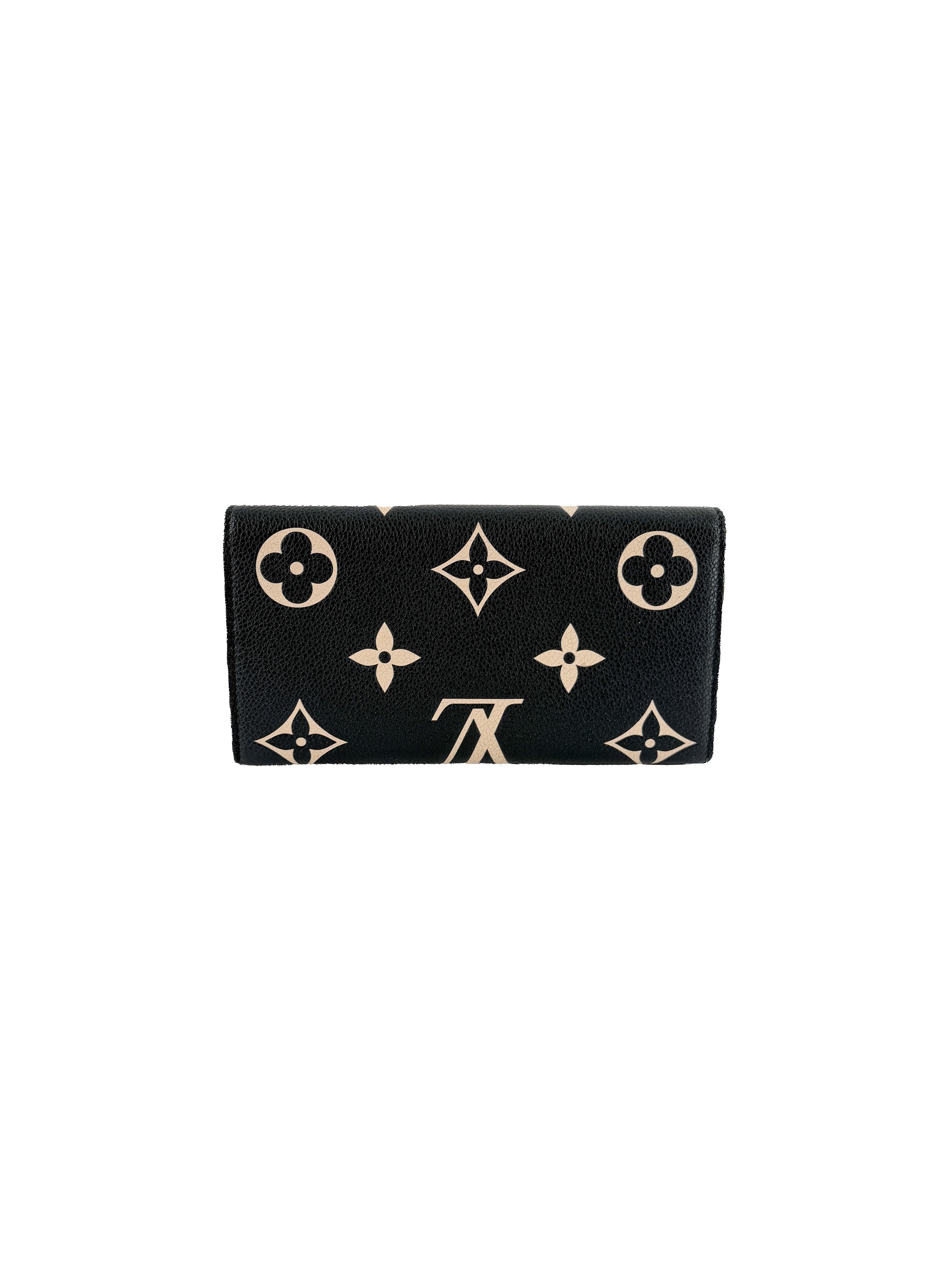 Louis Vuitton Giant Monogram Sarah wallet black/beige NFC - My Girlfriend's Wardrobe LLC