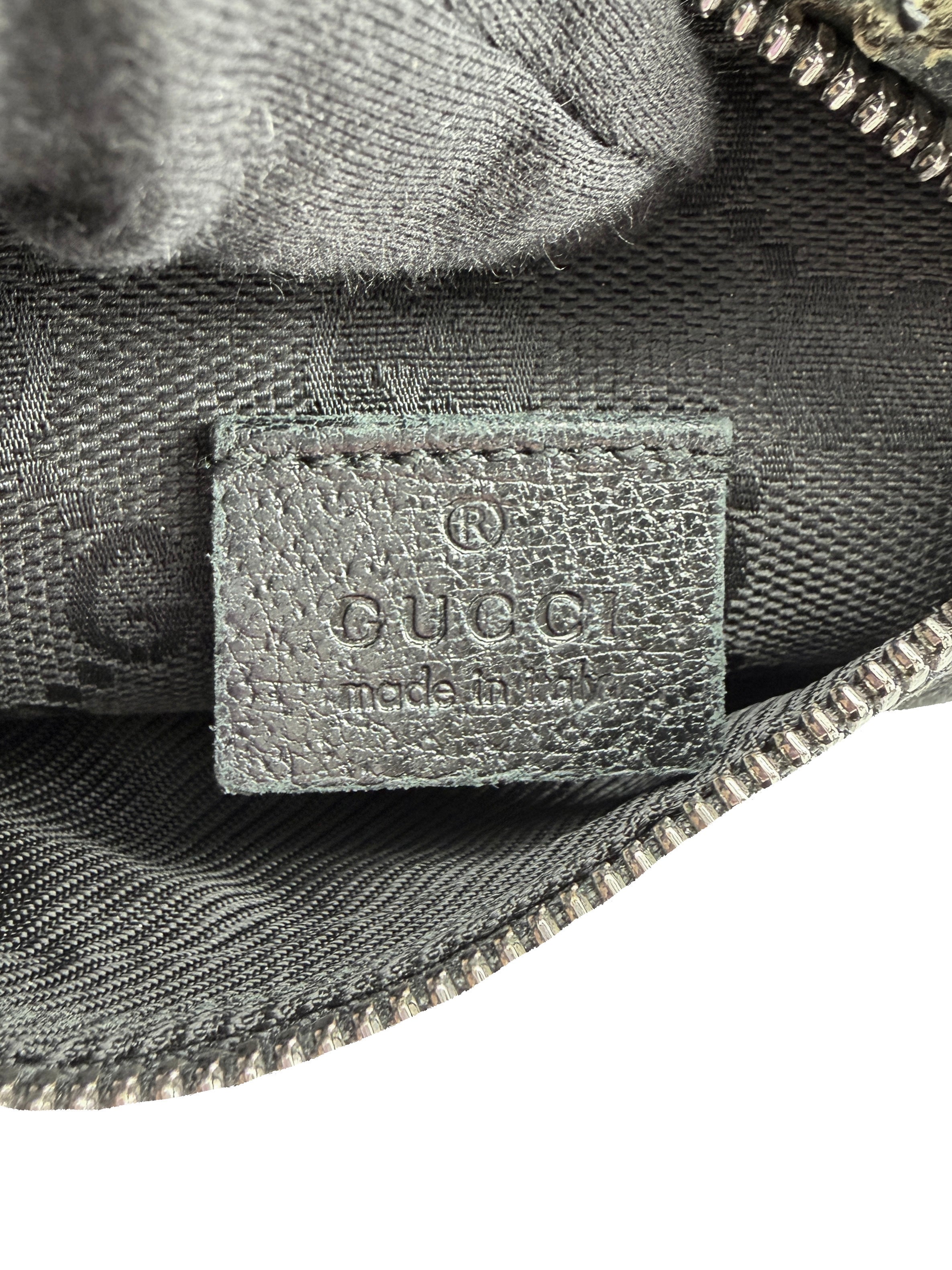 Gucci black signature vintage belt bag