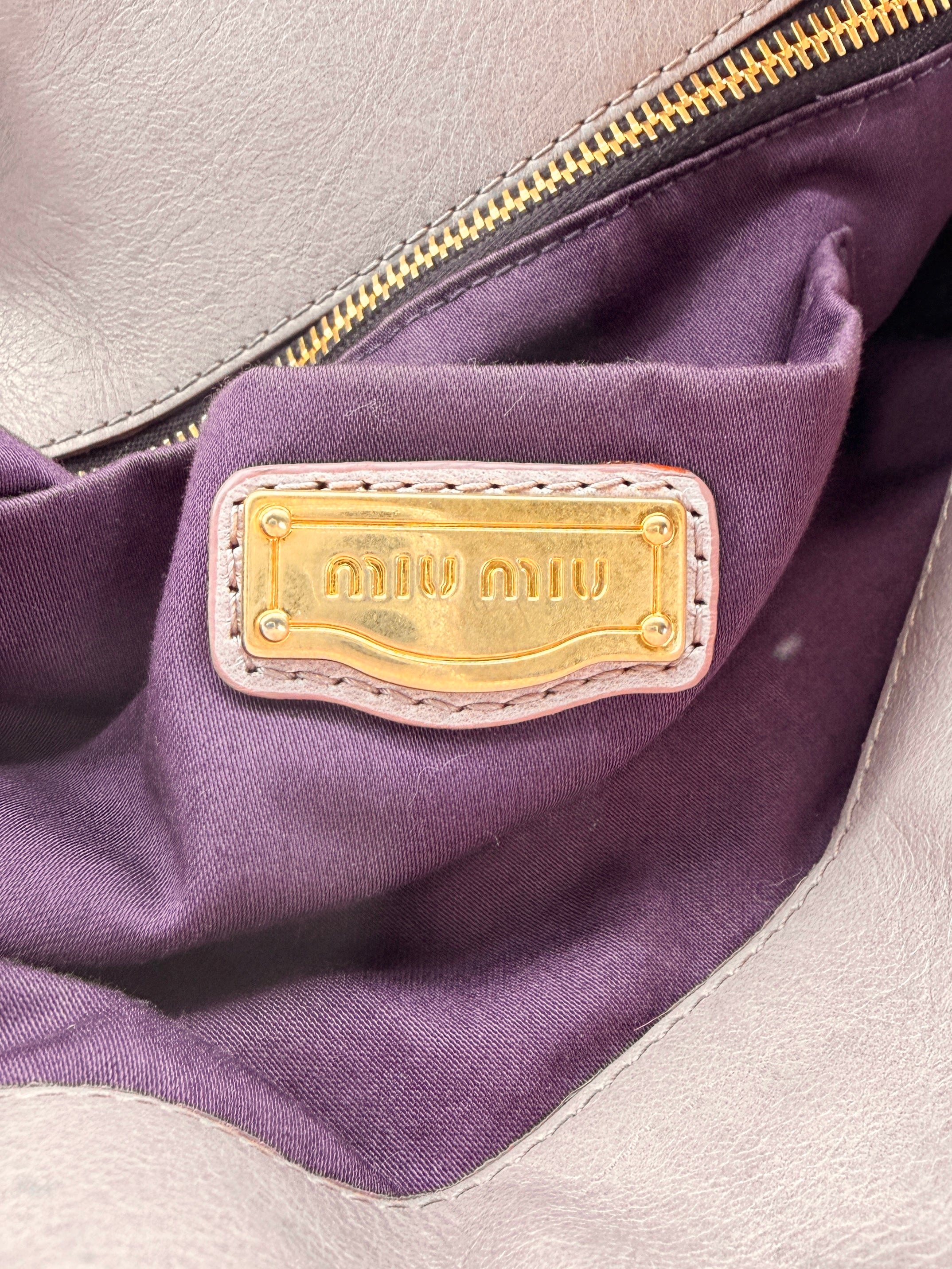 Miu Miu taupe blush Bow satchel 197