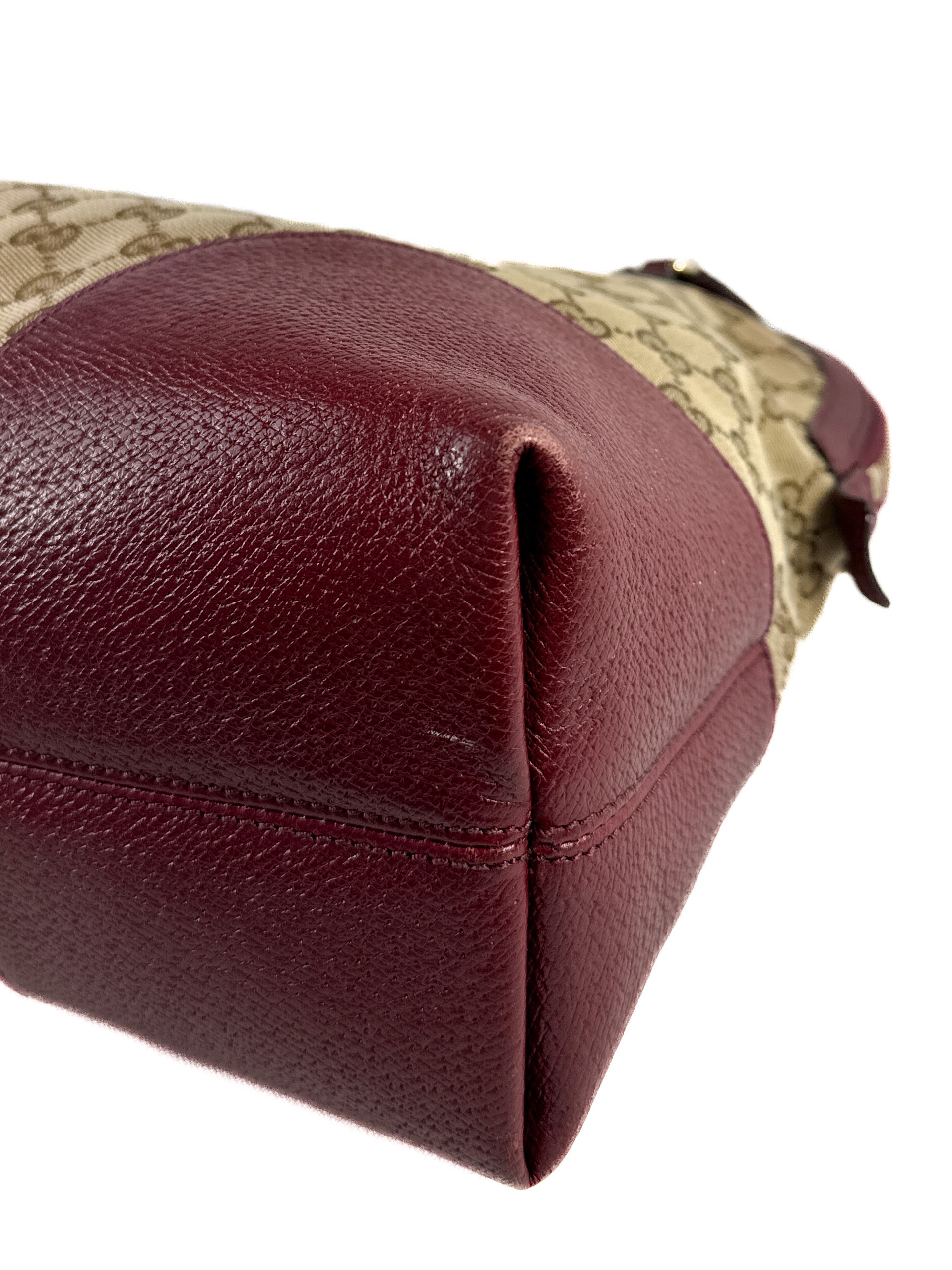 Gucci brown burgundy domed medium Bree satchel 520981