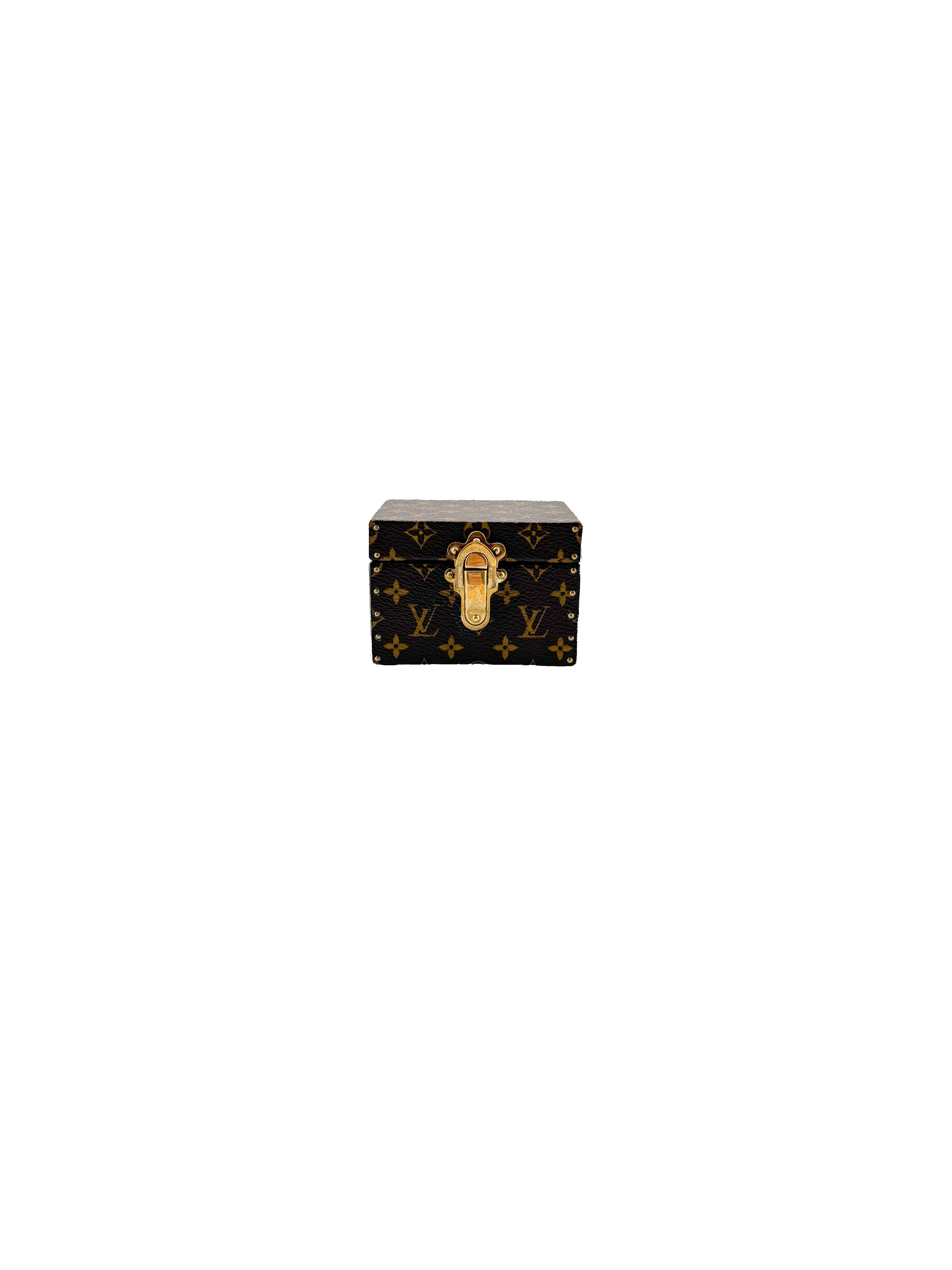 Louis Vuitton monogram jewelry box mini trunk AS0035